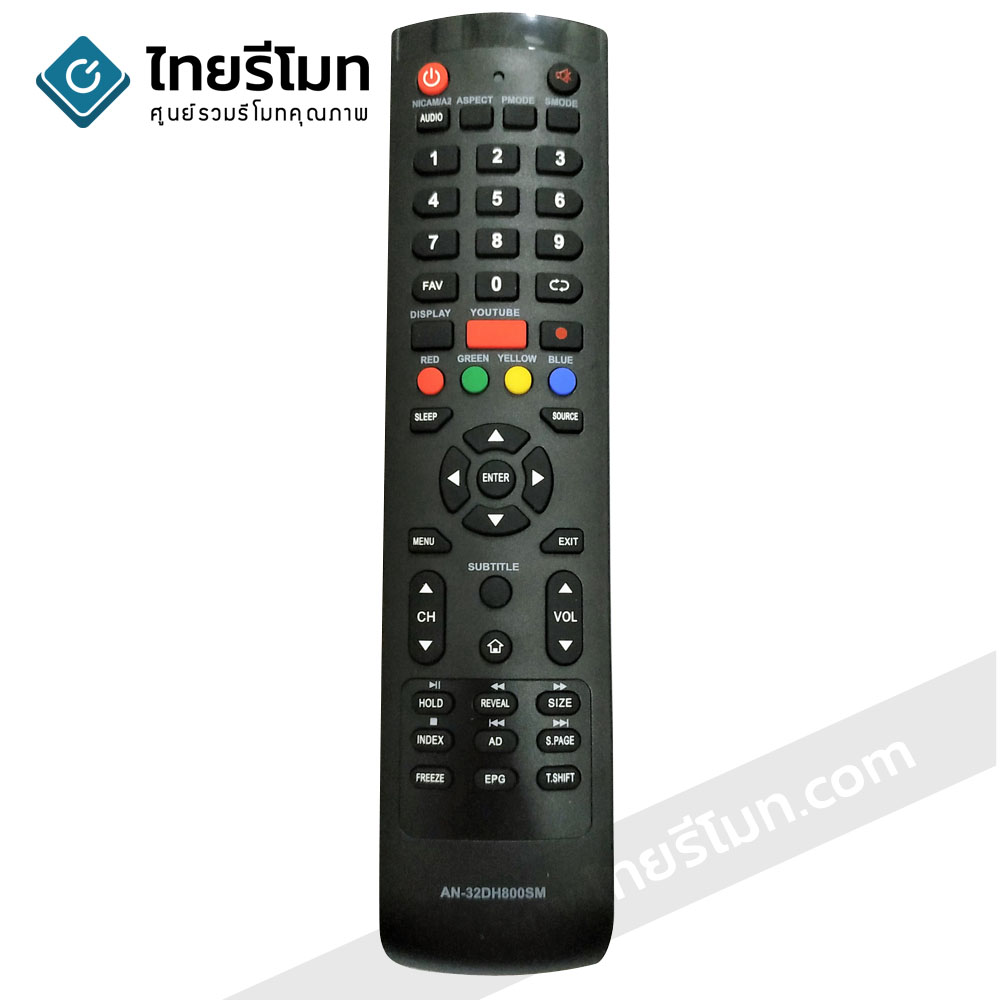 รีโมททีวี Aconatic รุ่น32DH800SM [มีปุ่มYouTubeสีแดง]