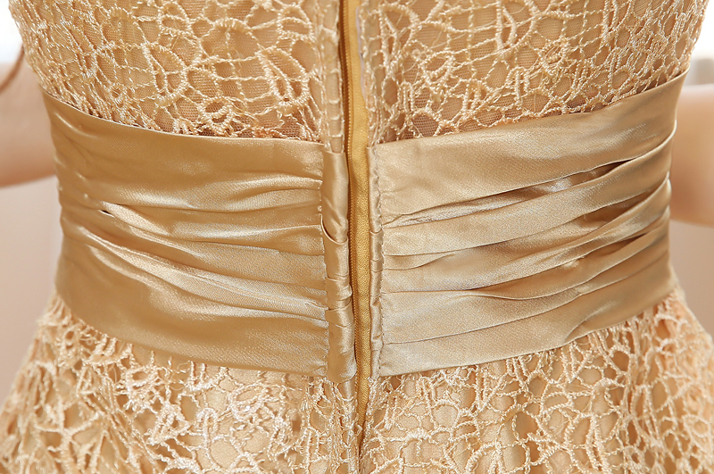 Pre-order ชุดราตรียาว แขนกุด คอกลม ปักดิ้นช่วงอก แต่งผ้าคาดเอว กระโปรงซาติน พริ้วสวย มีซิป