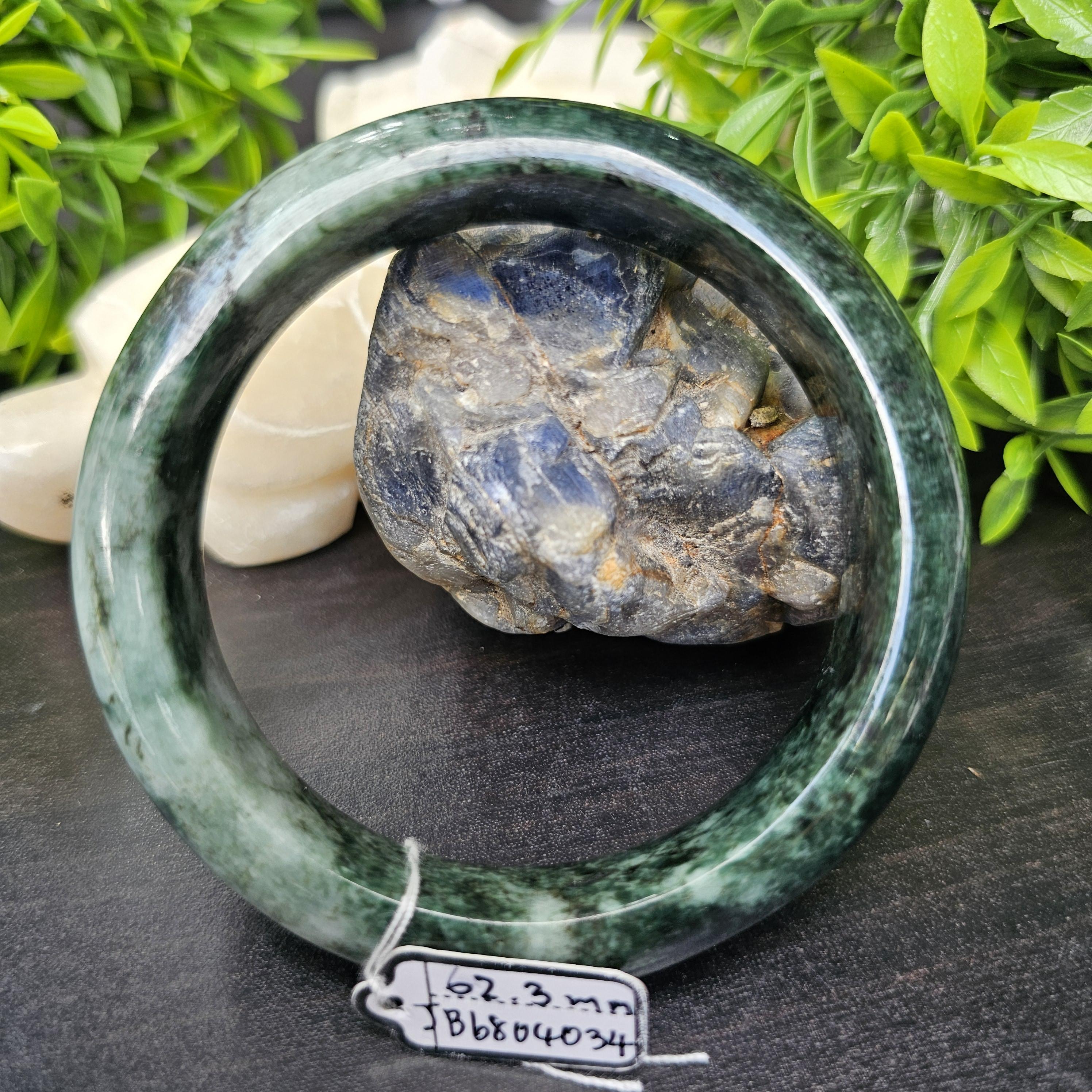 JB6804034 หยก พม่า แท้ Jade กำไลหยก 62.3 มม. (Jadeite bracelet) พม่า (Myanmar)