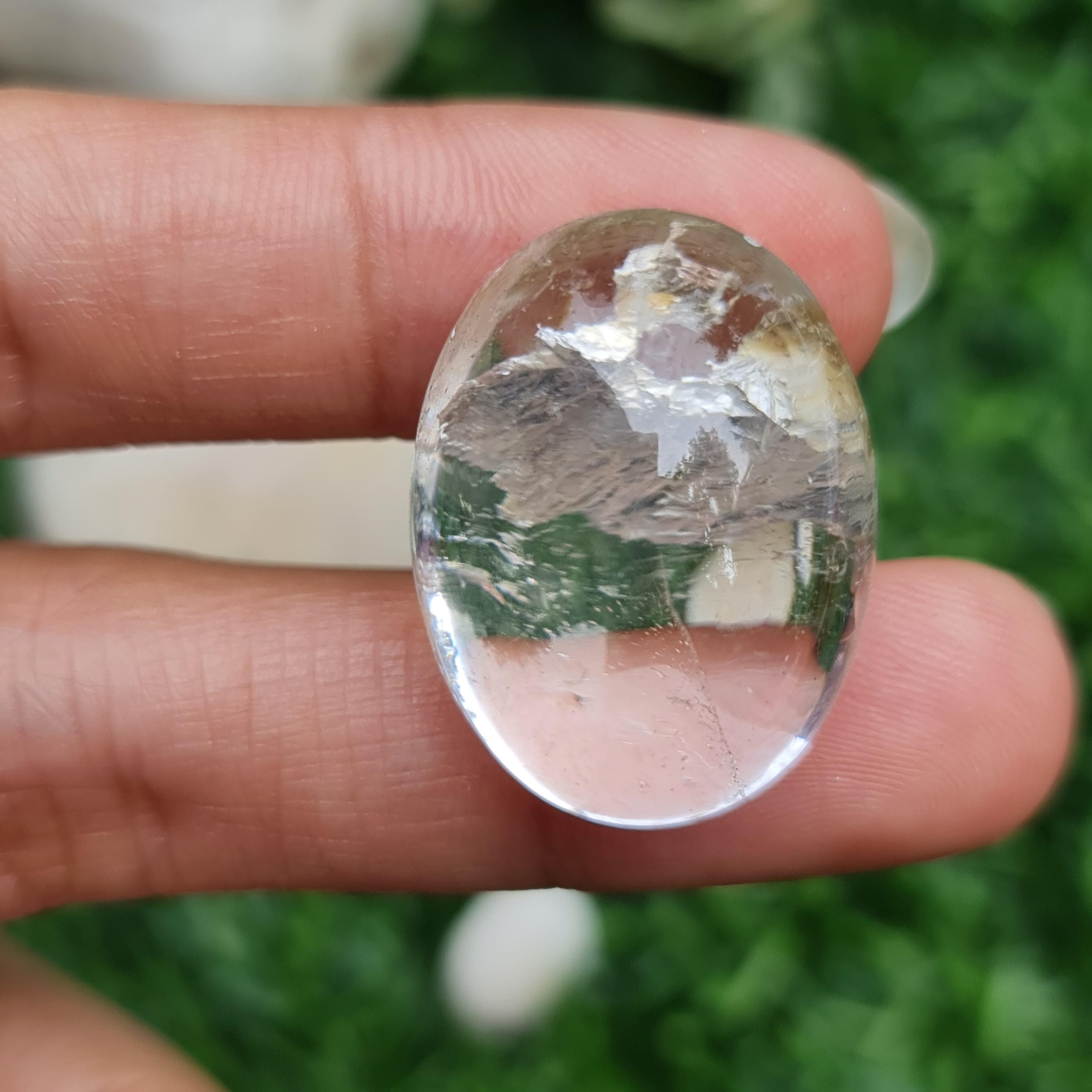 โป่งข่าม ควอตซ์ Rutilated Quartz 54.43 กะรัต Cts. พลอยแท้ อัญมณีมงคลประจําวันเกิด เครื่องประดับพลอย