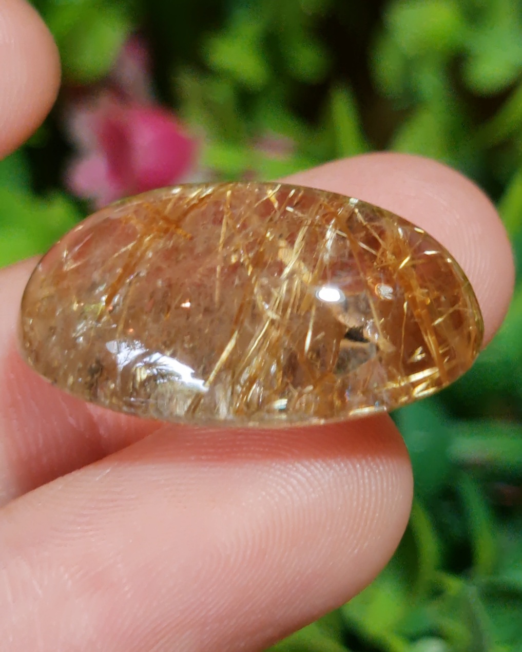 ไหมทอง ควอตซ์ Golden Rutilated Quartz 32.00 กะรัต Cts. พลอยแท้ อัญมณีมงคลประจําวันเกิด เครื่องประดับพลอย