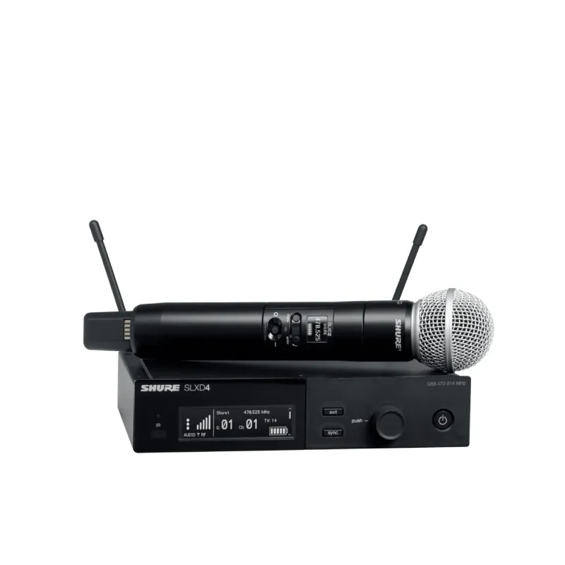 SHURE SLXD24A/SM58-M55 ชุดไมค์ลอยดิจิตอล มือถือเดี่ยว แบบ UHF