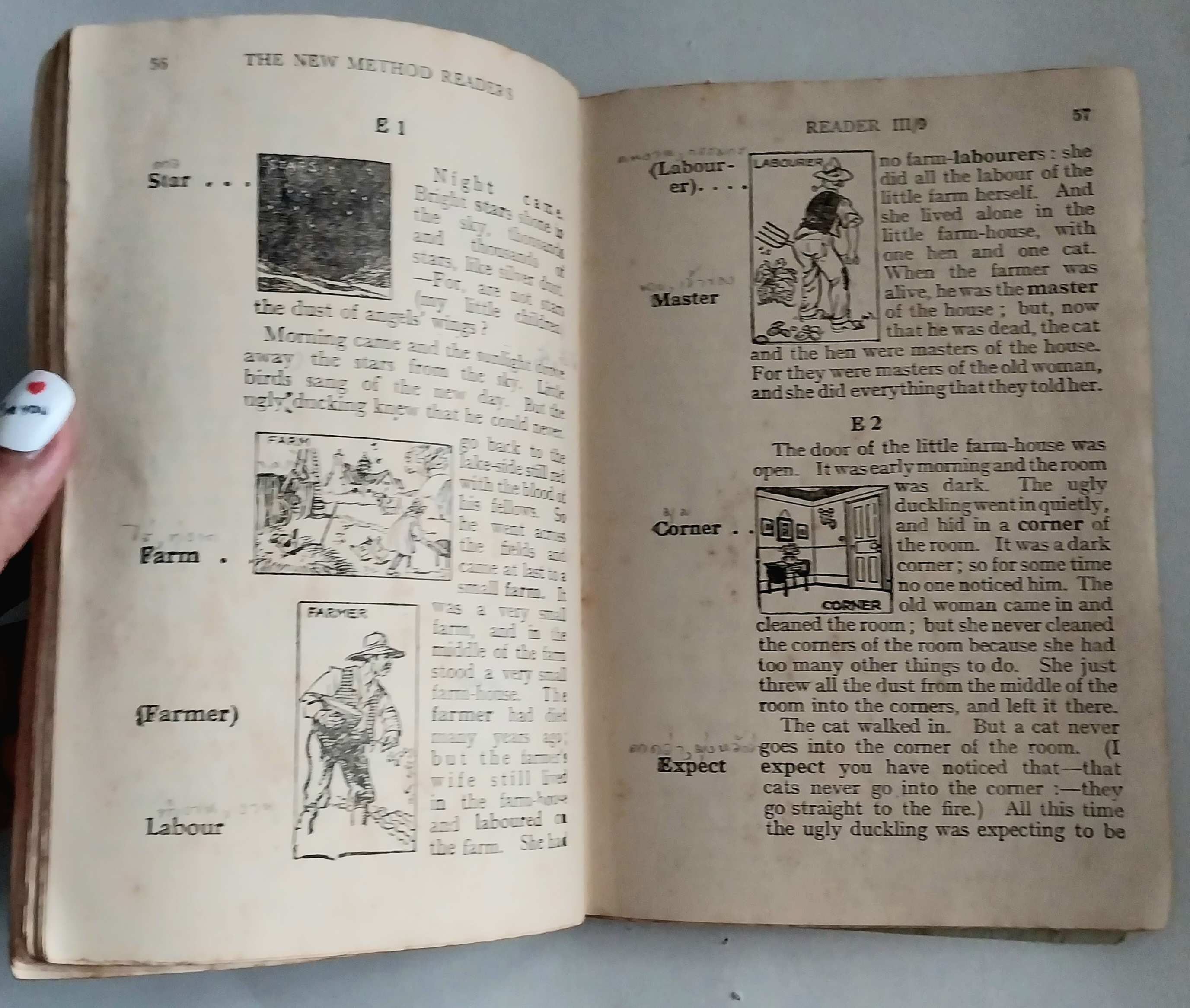 มือ2 ,***มีตำหนิตามภาพ มีเรอยเขียนเป็นระยะๆ หนังสือเรียนเก่า วิชาภาษาอังกฤษ The New Method Readers Reader3, Orient Longmans Ltd. ปี 1956