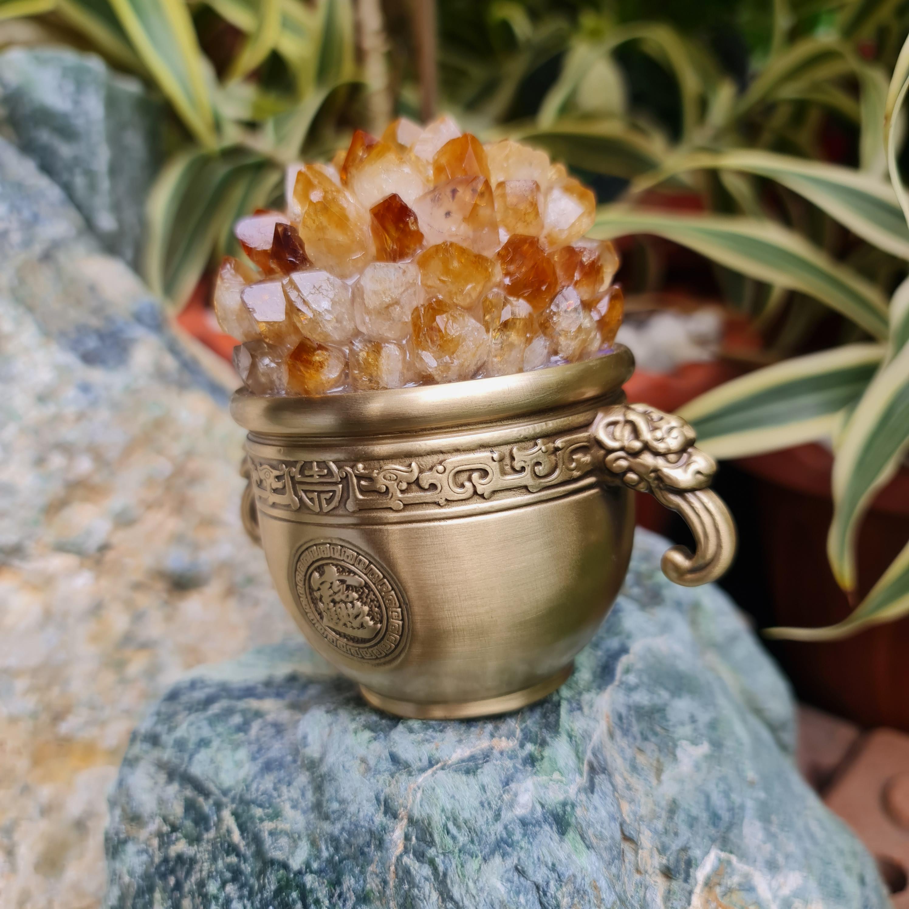 ผลึก ซิทริน Citrine พลอยแท้ อัญมณีมงคลประจําวันเกิด เครื่องประดับพลอย