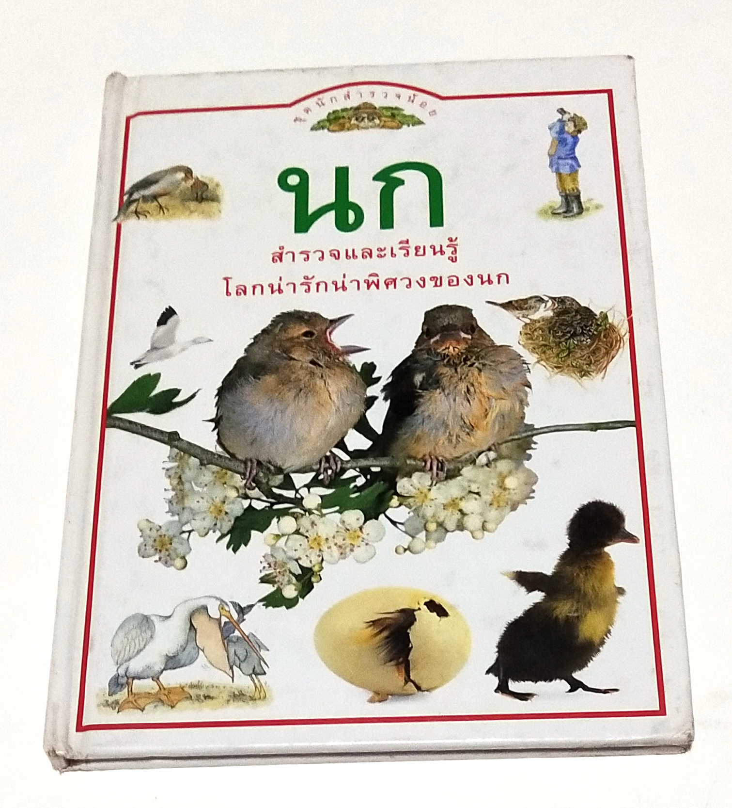 หนังสือภาพสีสวย กระดาษมัน ปกแข็ง "นก A DORING KINDERSLEY BOOK " สำรวจและเรียนรู้โลกน่ารักน่าพิศวงของนก แปลโดย นพ.รังสฤษฏิ์ กาญจนวณิชย์ พิมพ์ครั้งแรก เมษษยน 2536