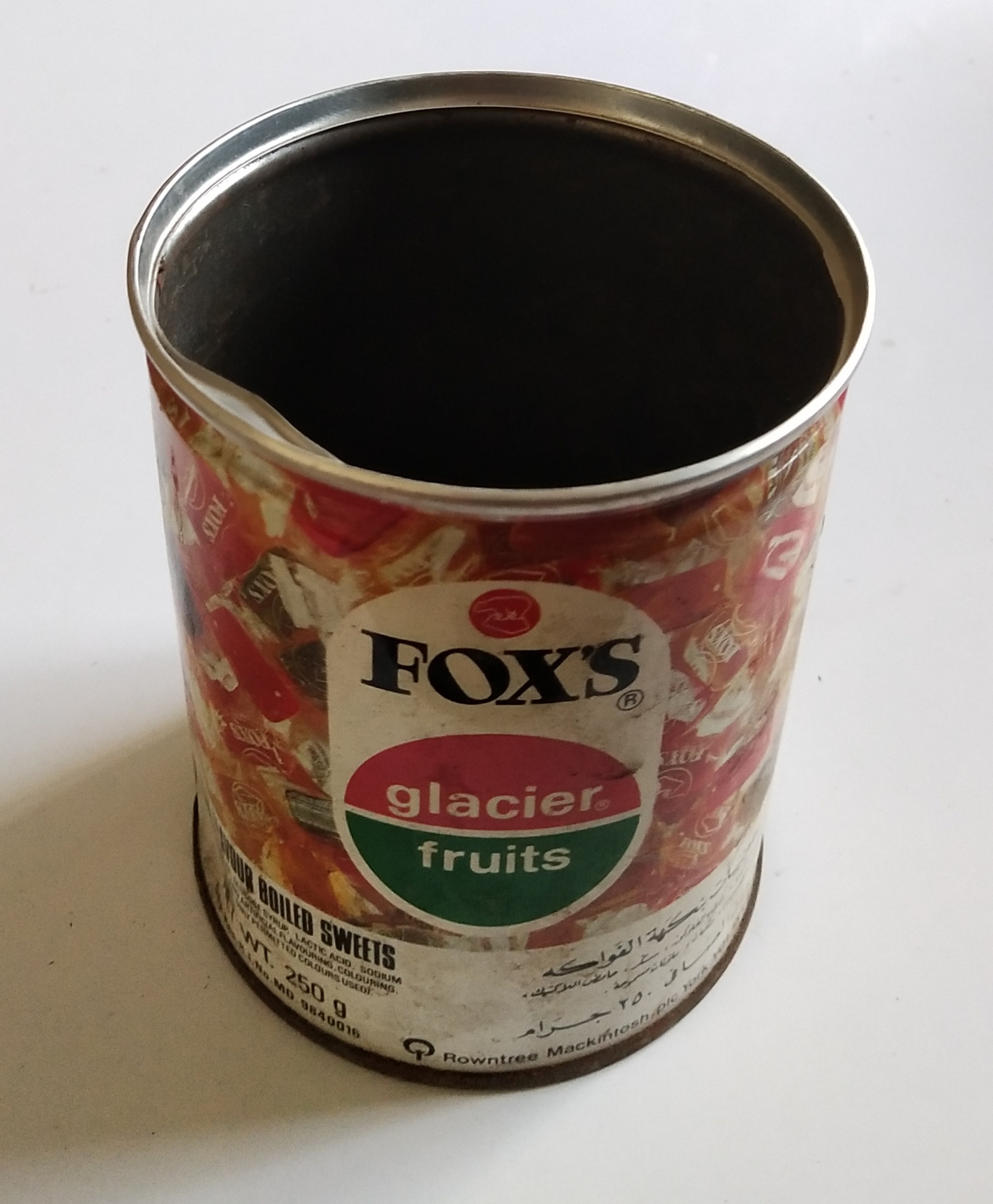 ของสะสม กระป๋องสังกะสี ลูกอมFOXS รสผลไม้ ของเก่าเก็บ ขายตามสภาพ ***ไม่มีฝา