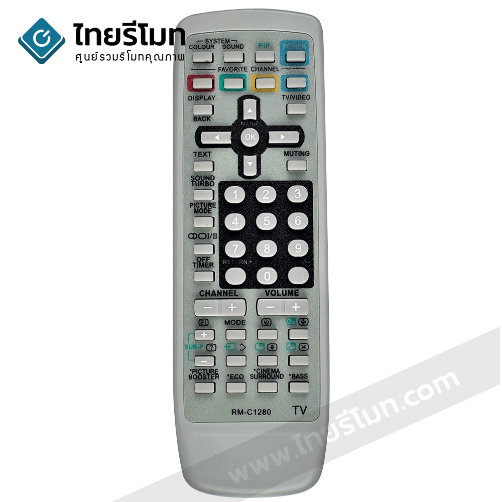 รีโมททีวี เจวีซี JVC รุ่นC1280