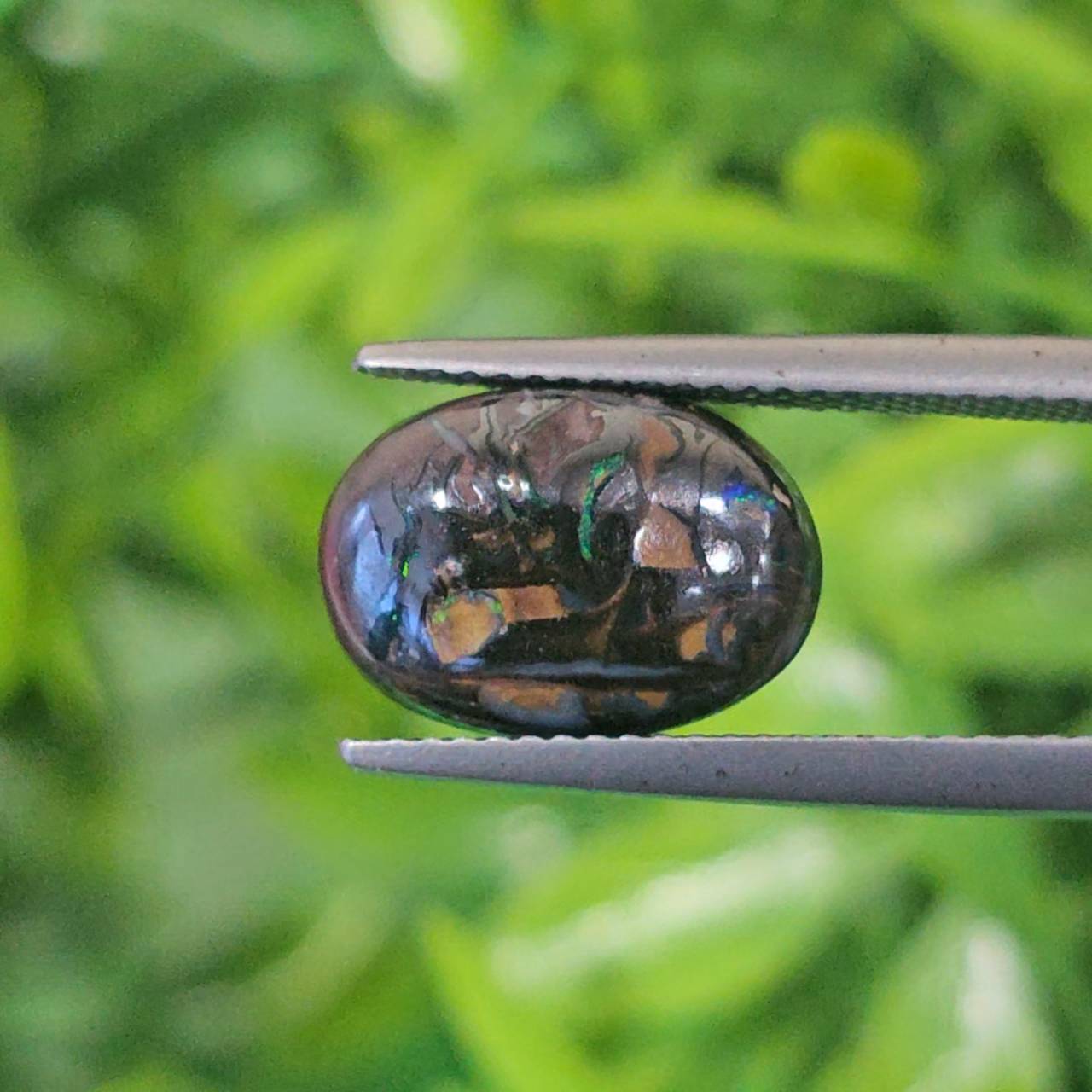 พลอย โบลเดอร์ โอปอล ออสเตรเลีย Australian Boulder Opal 6.87 กะรัต (Cts.) พลอยแท้ อัญมณีมงคลประจําวันเกิด เครื่องประดับพลอย