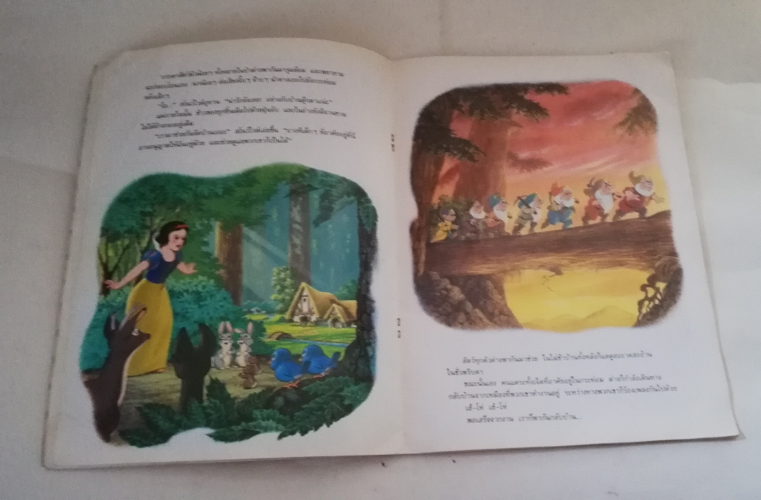 หนังสือเนิทานก่ามีตำหนิ ปกรอยยับ ด้านในมีรอยบ้าง, หน้า7 มีรอยพับ, โปรดดูทุกภาพ, walt disney Classic Snow white and The Seven dwarfs, สโนว์ไวท์กับคนแคระทั้งเจ็ด แปลและเรียบเรียงโดย ข้าวฟ่าง ปีที่พิมพ์ 1996