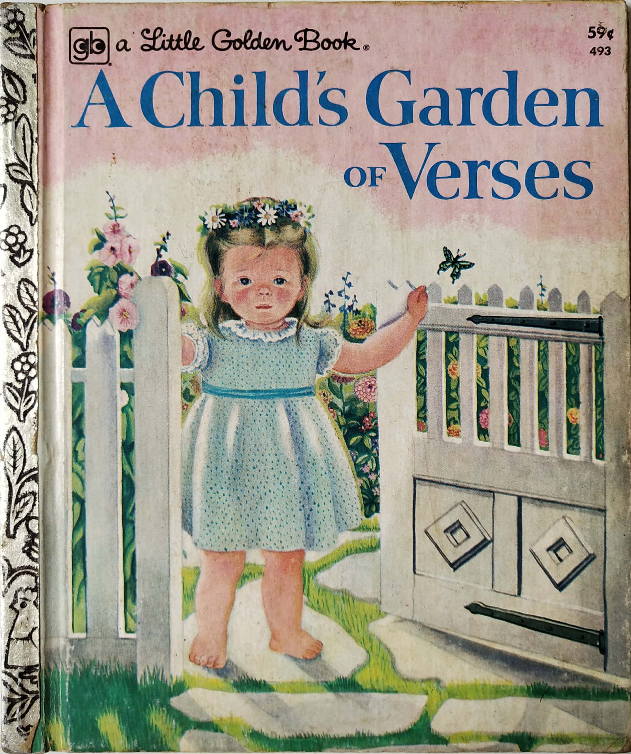 หนังสือภาพสวย **มีตำหนิ โปรดตรวจสอบทุกภาพ ฉบับภาษาอังกฤษ A little golden book, A child's Garden of Verses โดย Robert Louise Stevenson selected and Illustrated by Eloise Wilkin