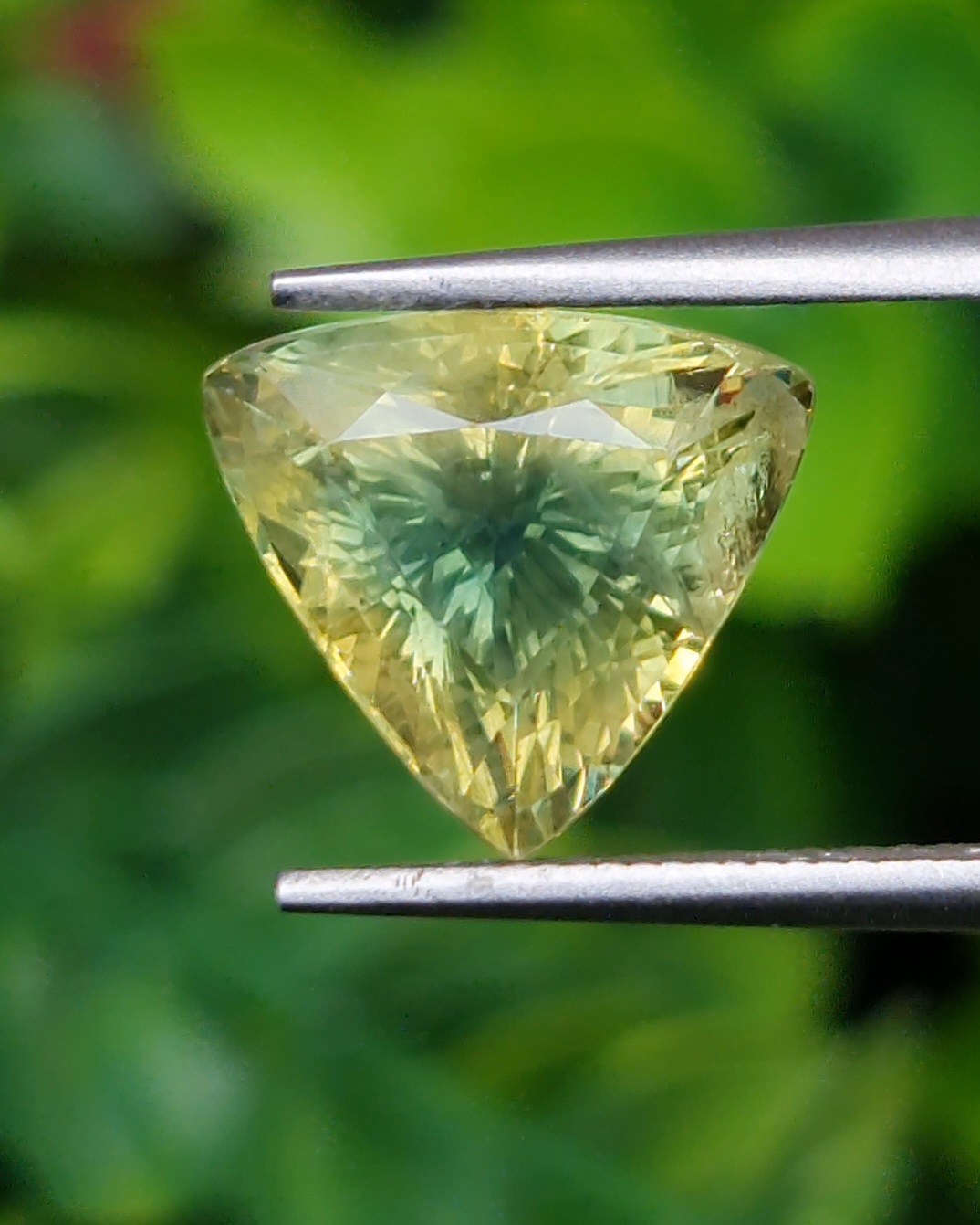 พลอย แซฟไฟร์ 2 สี Bi-Color Sapphire 5.19 กะรัต (Cts.) พลอยแท้ อัญมณีมงคลประจําวันเกิด เครื่องประดับพลอย