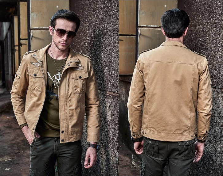 Field Jacket เสื้อแจ็คเก็ตแฟชั่น แต่งอาร์มสุดเท่ (10293MM)