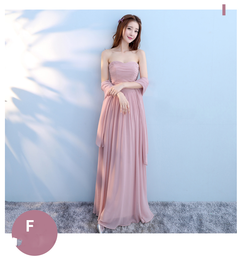 Pre-order ชุดเพื่อนเจ้าสาว สีชมพู Nude ผ้าชีฟอง เชือกผูกหลัง มีหลายแบบ