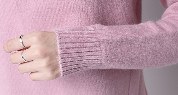 เดรสคอเต่ากันหนาว เดรสคอพับ ผ้าไหมพรมวูลหนานุ่ม (12170B)