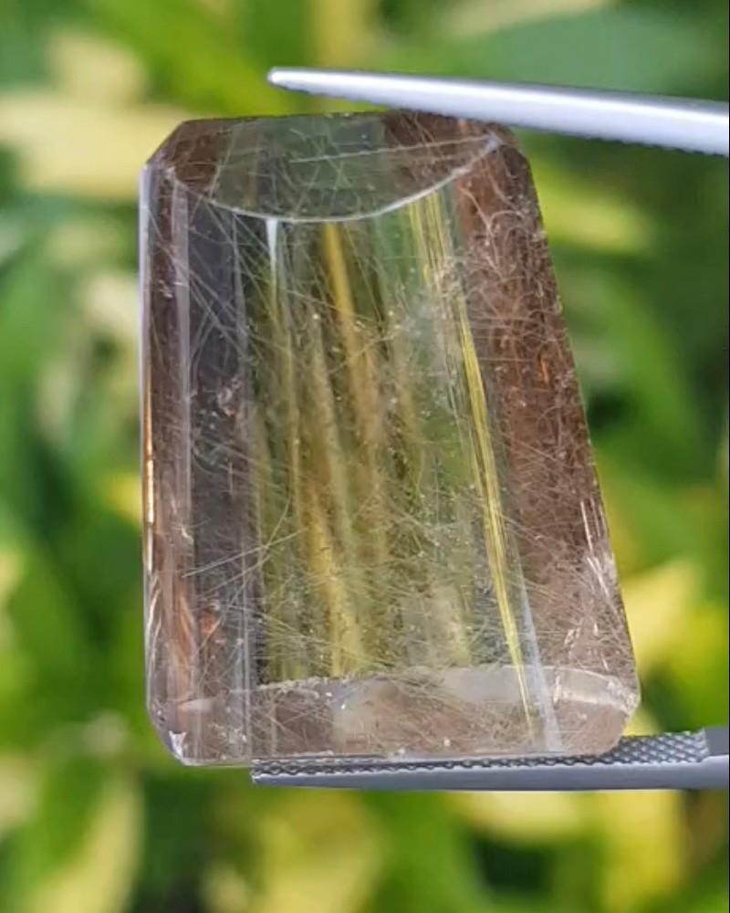 ไหมทอง ควอตซ์ Golden Rutilated Quartz 57.70 กะรัต Cts.พลอยแท้ อัญมณีมงคลประจําวันเกิด เครื่องประดับพลอย