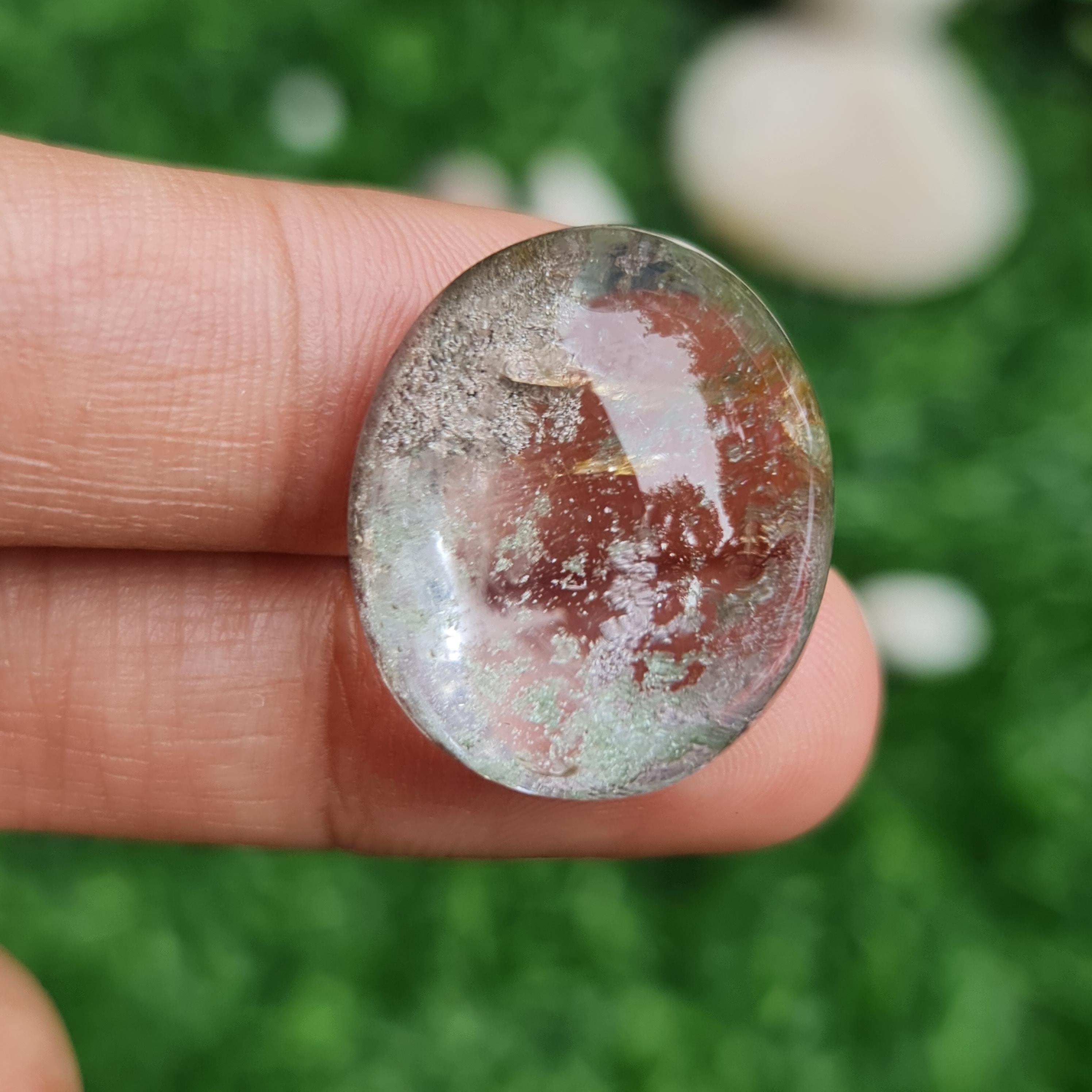 โป่งข่าม ควอตซ์ Rutilated Quartz 47.30 กะรัต Cts. พลอยแท้ อัญมณีมงคลประจําวันเกิด เครื่องประดับพลอย