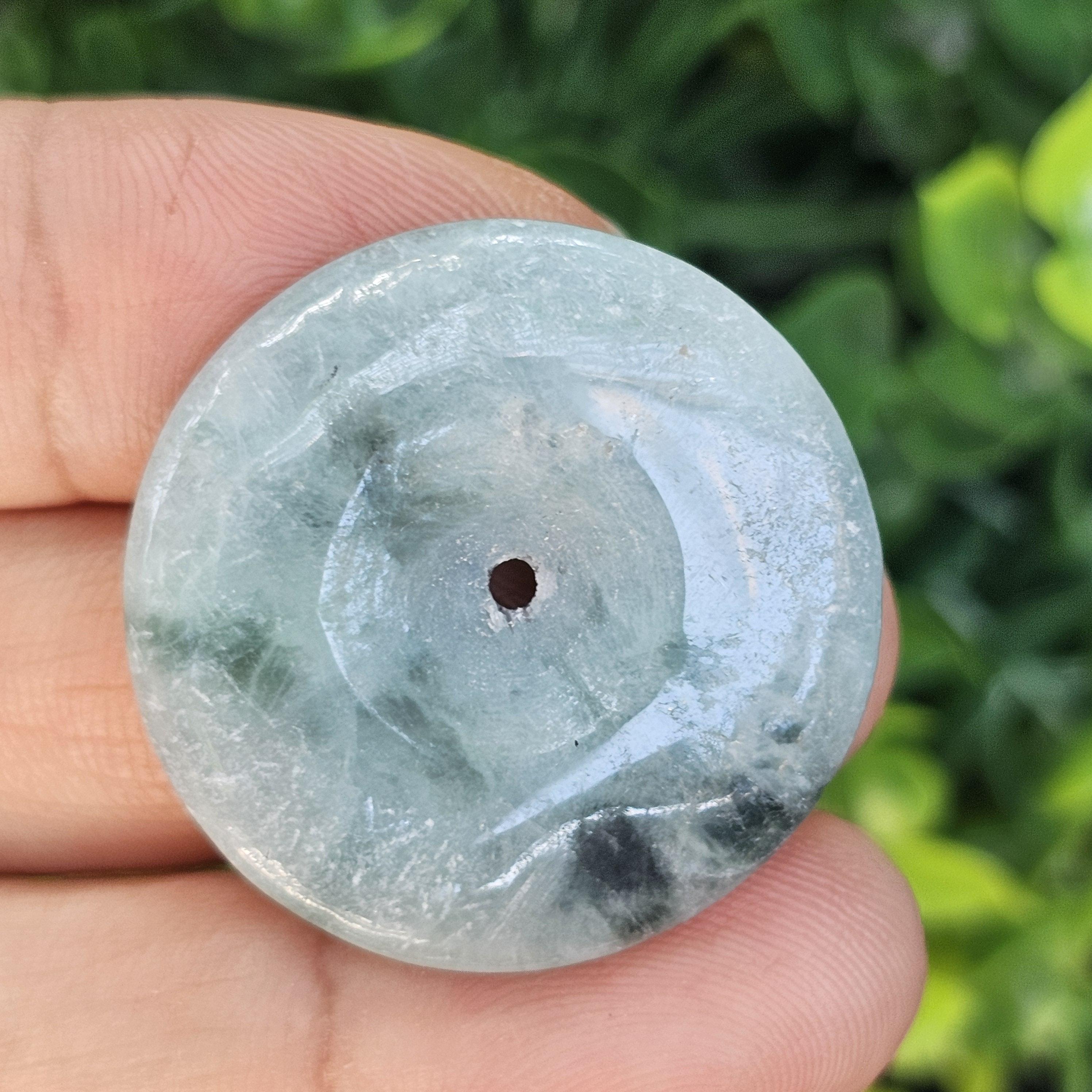 หยก พม่า แท้ Jade จี้โดนัทหยก (Bi-dise jadeite) พม่า (Myanmar) 59.37 กะรัต (Cts.)