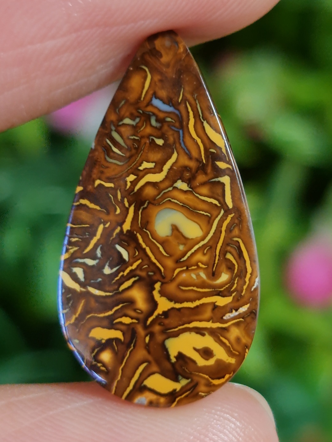 พลอย โบลเดอร์ โอปอล ออสเตรเลีย Australian Boulder Opal 10.60 กะรัต (Cts.) พลอยแท้ อัญมณีมงคลประจําวันเกิด เครื่องประดับพลอย