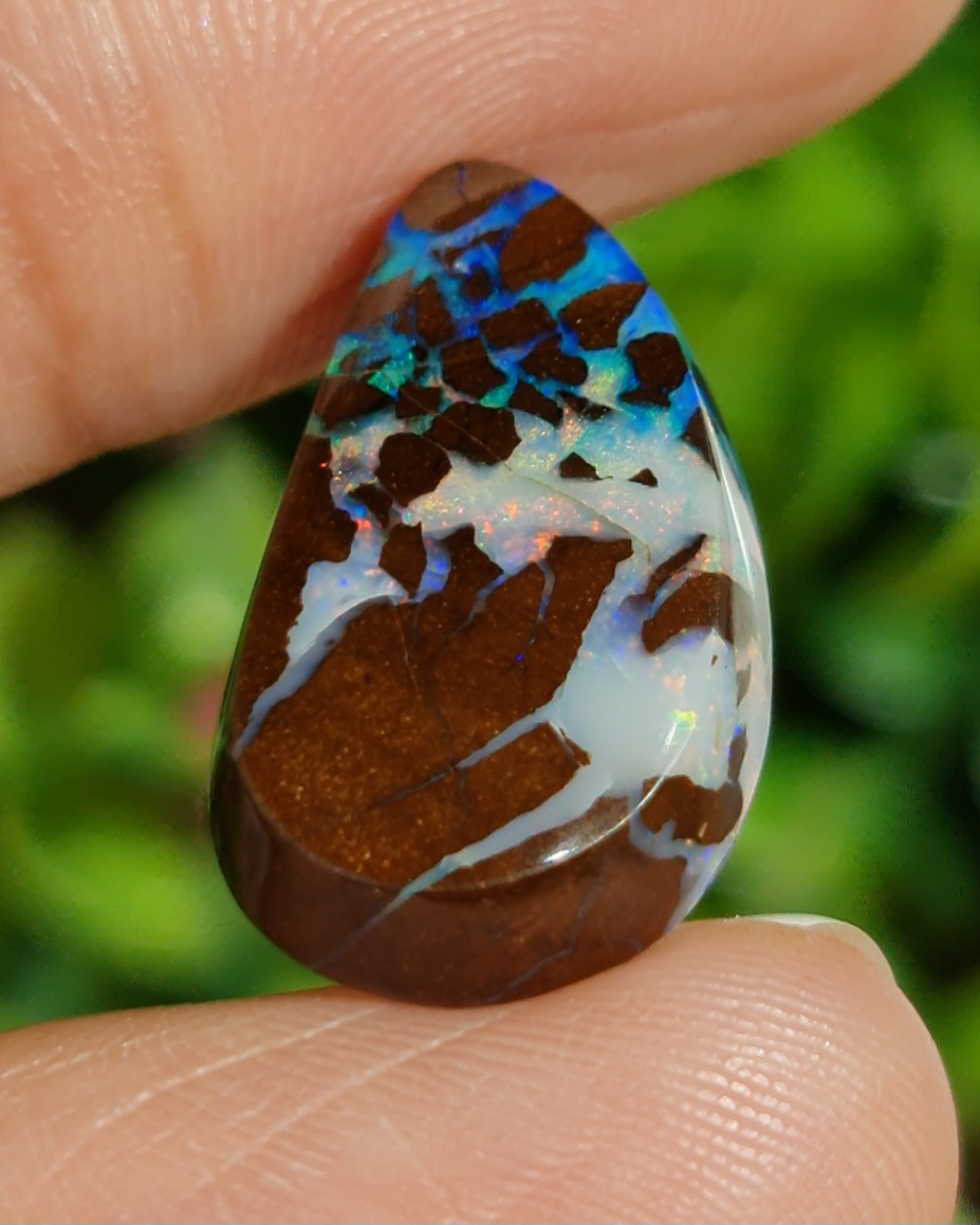 พลอย โบลเดอร์ โอปอล ออสเตรเลีย Australian Boulder Opal 11.50 กะรัต (Cts.) พลอยแท้ อัญมณีมงคลประจําวันเกิด เครื่องประดับพลอย