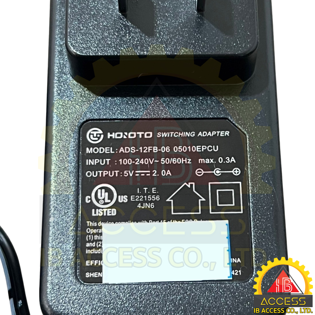 Switching Adapter 5V 2.0A สำหรับเครื่องสแกนลายนิ้วมือ