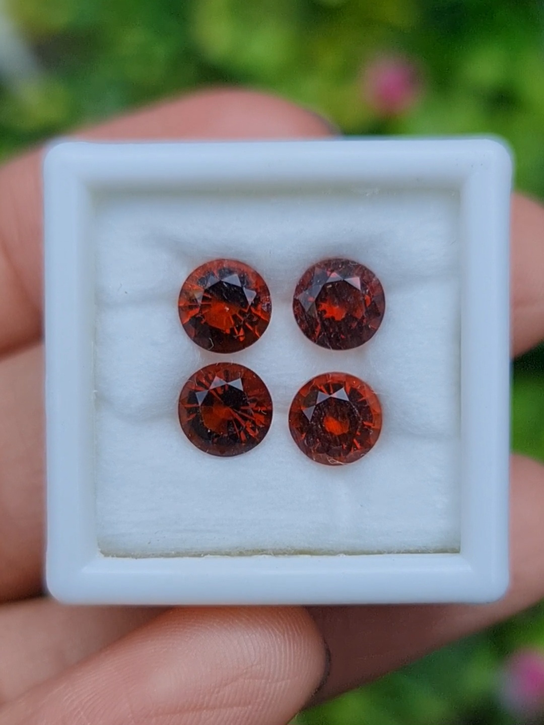 พลอย ซิทริน Citrine 3.09 กะรัต(Cts.) 4 เม็ด Pcs. พลอยแท้ อัญมณีมงคลประจําวันเกิด เครื่องประดับพลอย