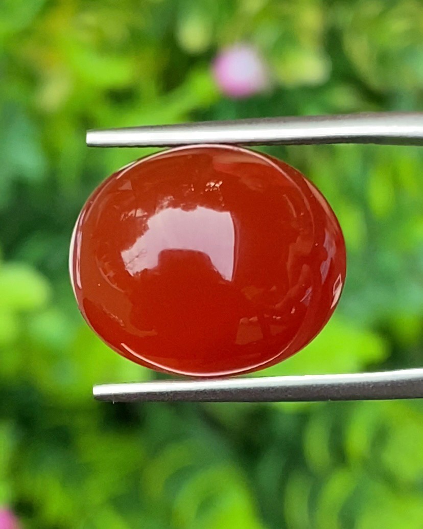 พลอย โมรา Natural Chalcedony 11.80 กะรัต (Cts.) พลอยแท้ อัญมณีมงคลประจําวันเกิด เครื่องประดับพลอย