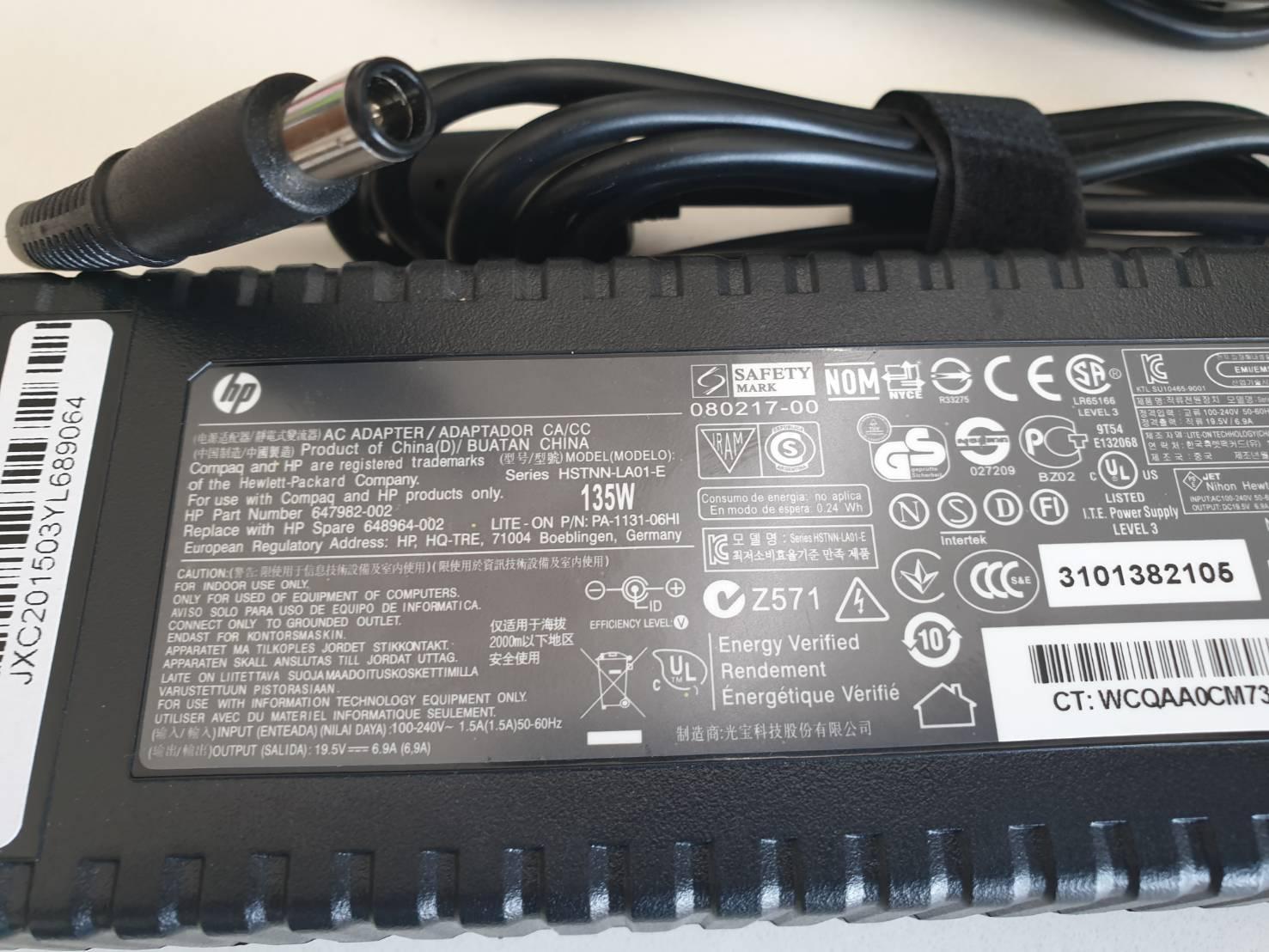 HP 135W AC Power Adapter Charger PA-1131-06HI