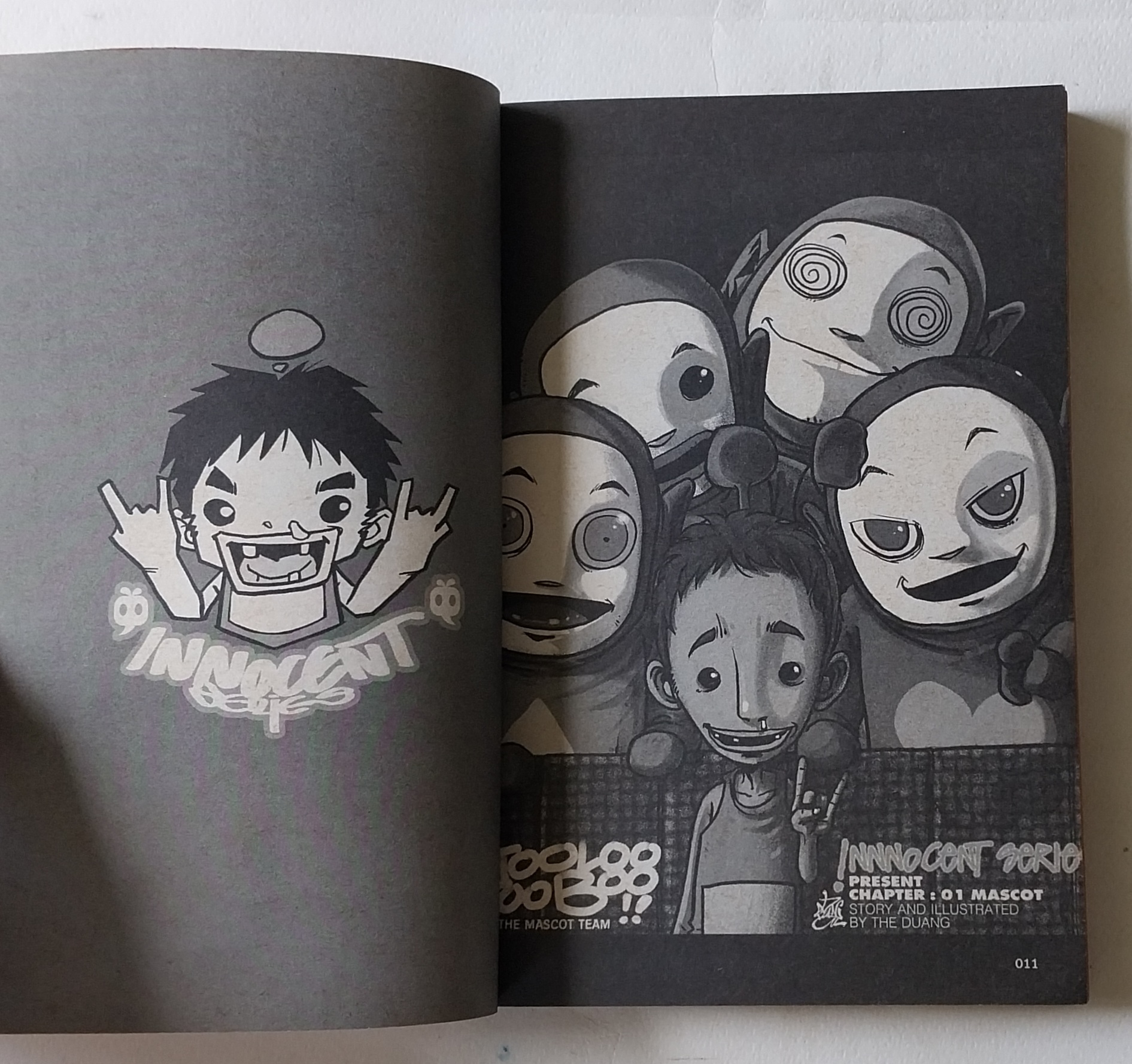 หนังสือการ์ตูนเก่า ** มีรอยเก่าเหลืองตามภาพ ,แนว เดอะดวง "INNOCENT" Let's Comic Present-Story and Illustrated by The Duang พิมพ์ครั้งที6 มีนาคม 2555 คำนำโดย คมสัน นันทจิต