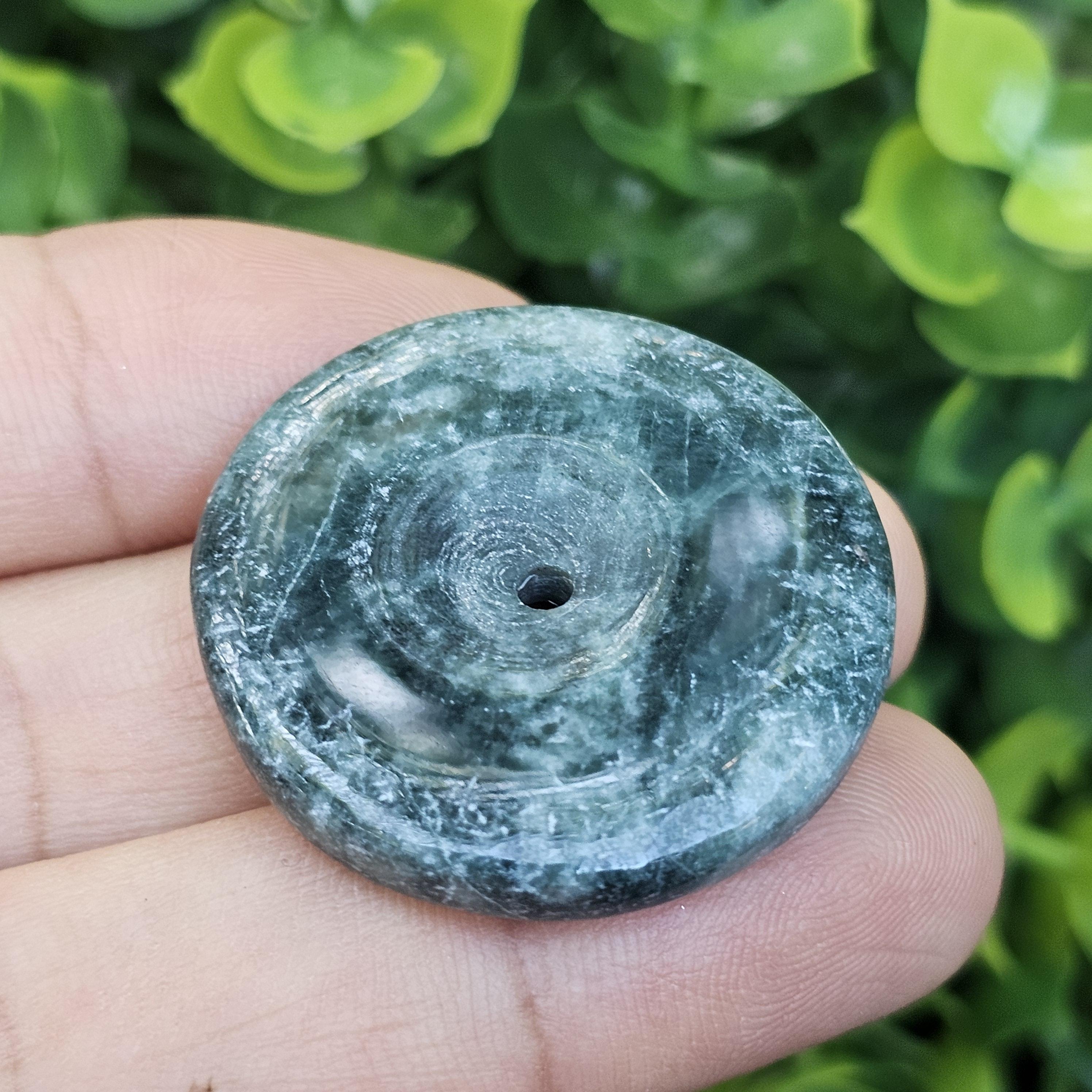 หยก พม่า แท้ Jade จี้โดนัทหยก (Bi-dise jadeite) พม่า (Myanmar) 60.28 กะรัต (Cts.)