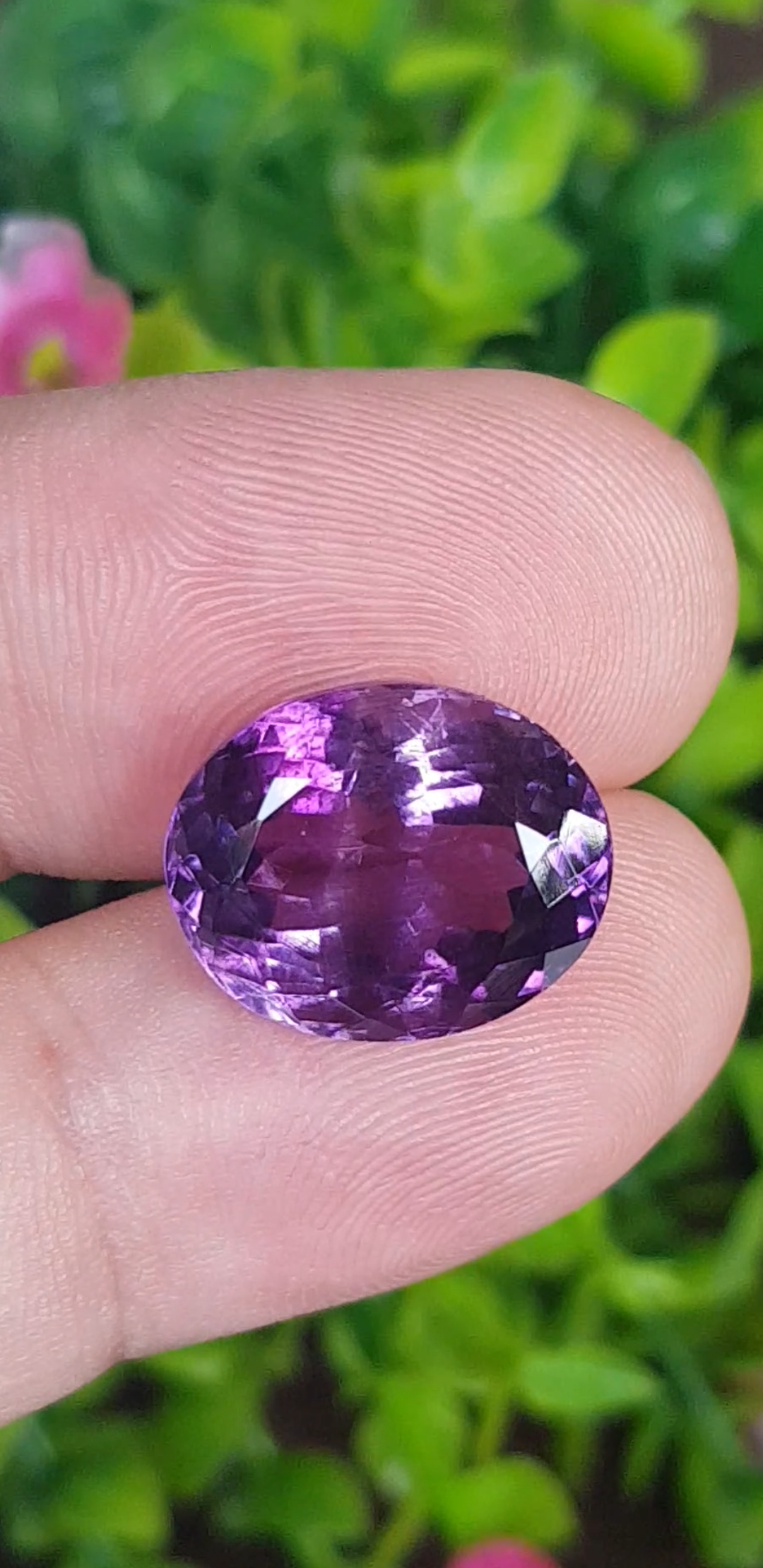 พลอย อเมทิส Amethyst 11.36 กะรัต (Cts.) พลอยแท้ อัญมณีมงคลประจําวันเกิด เครื่องประดับพลอย