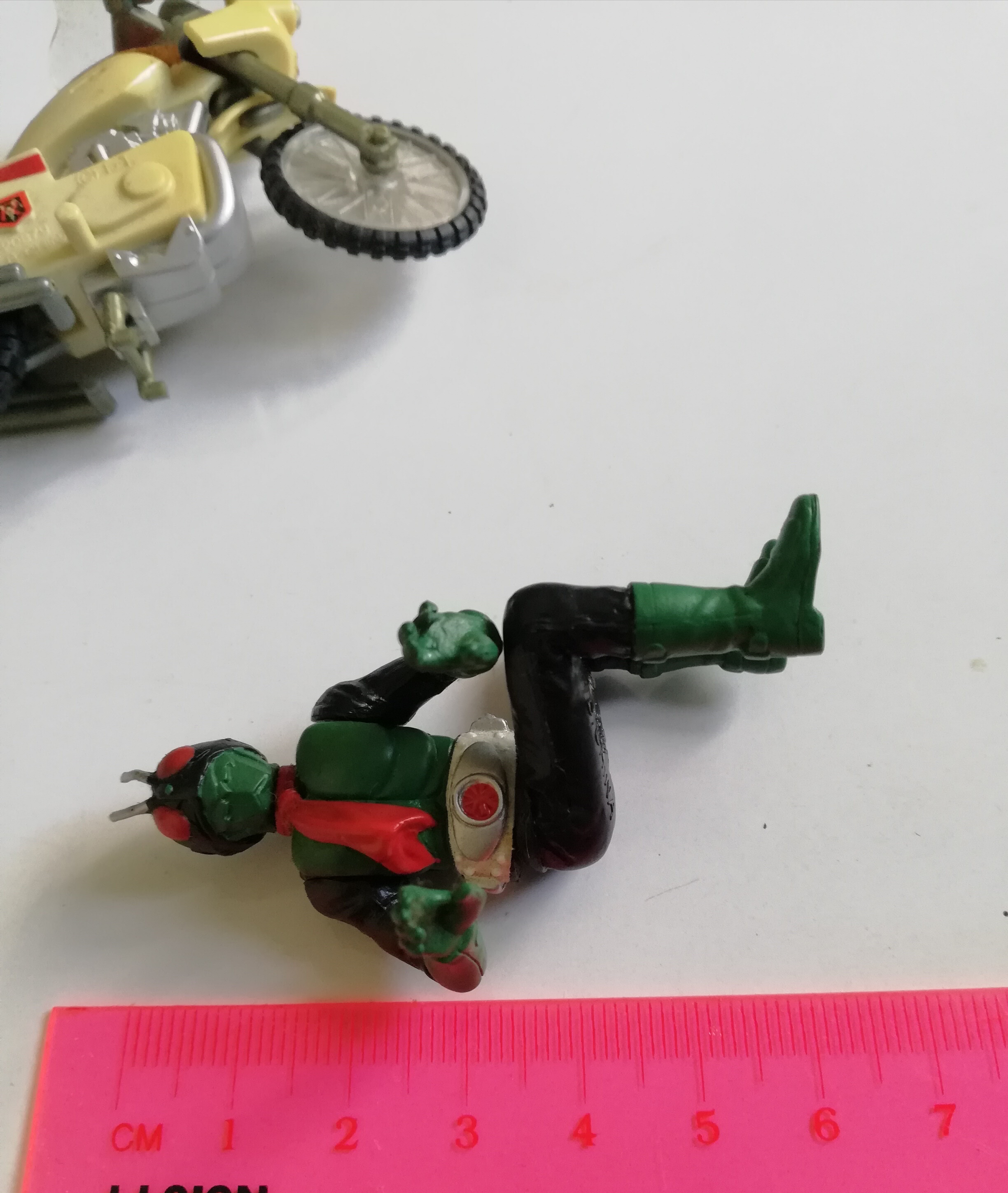 ของเล่น ของสะสม แคนดี้ทอยส์ประกอบแล้ว ไรเดอร์2 ขี่มอเตอร์ไซค์ Masked Rider 2 driving motobike,Cyclone ไรเดอร์2 ขี่ไซโคลน เก่าเก็บตามสภาพ