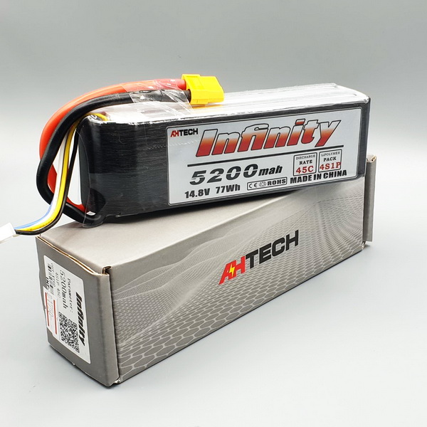 แบต Infinity Lipo 4S 14.8V 5200mAh 45C (XT60-PLUG)