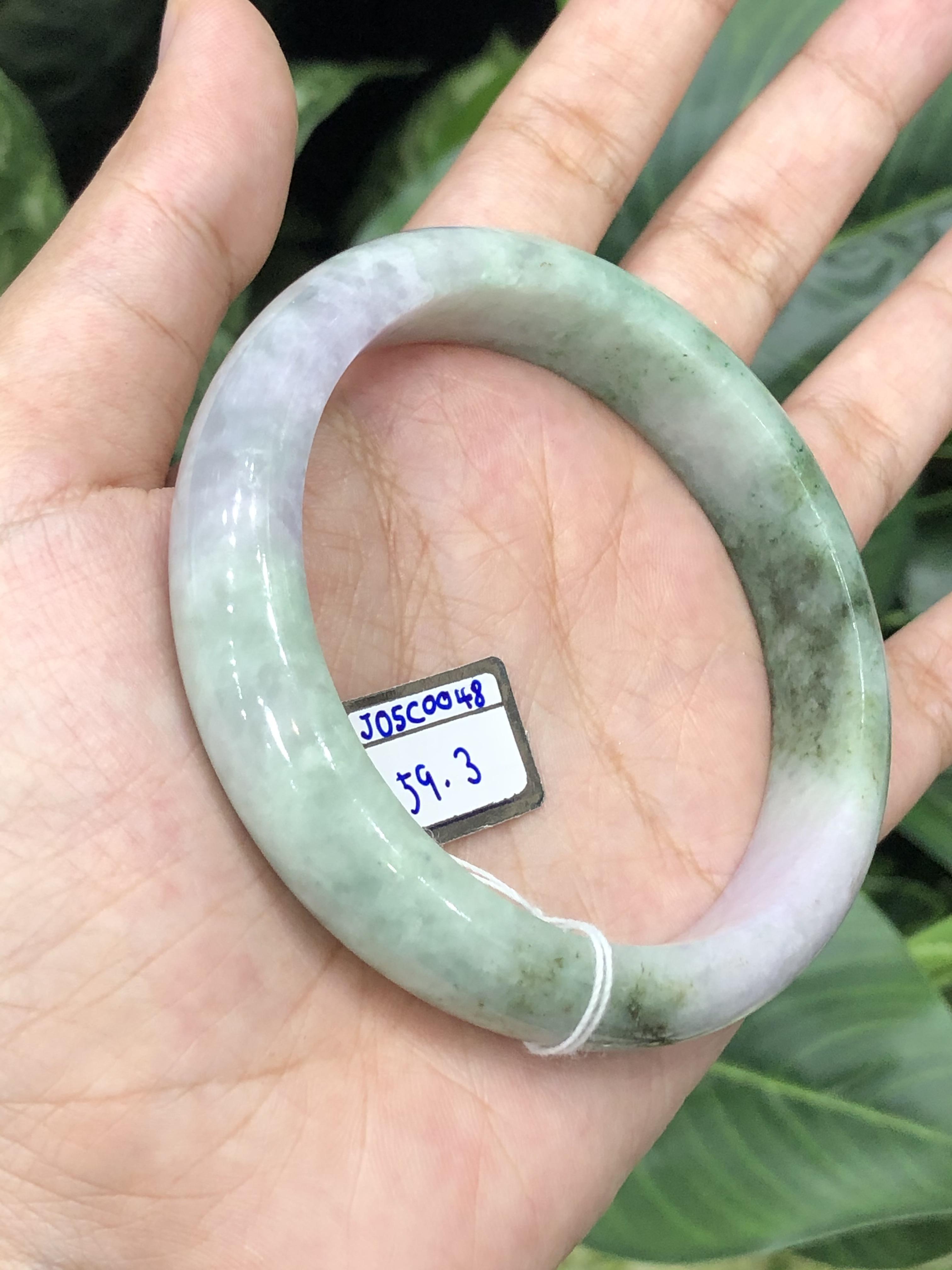 J05C0048 หยก พม่า แท้ Jade กำไลหยก 59.3 มม. (Jade bracelet) พม่า (Myanmar)