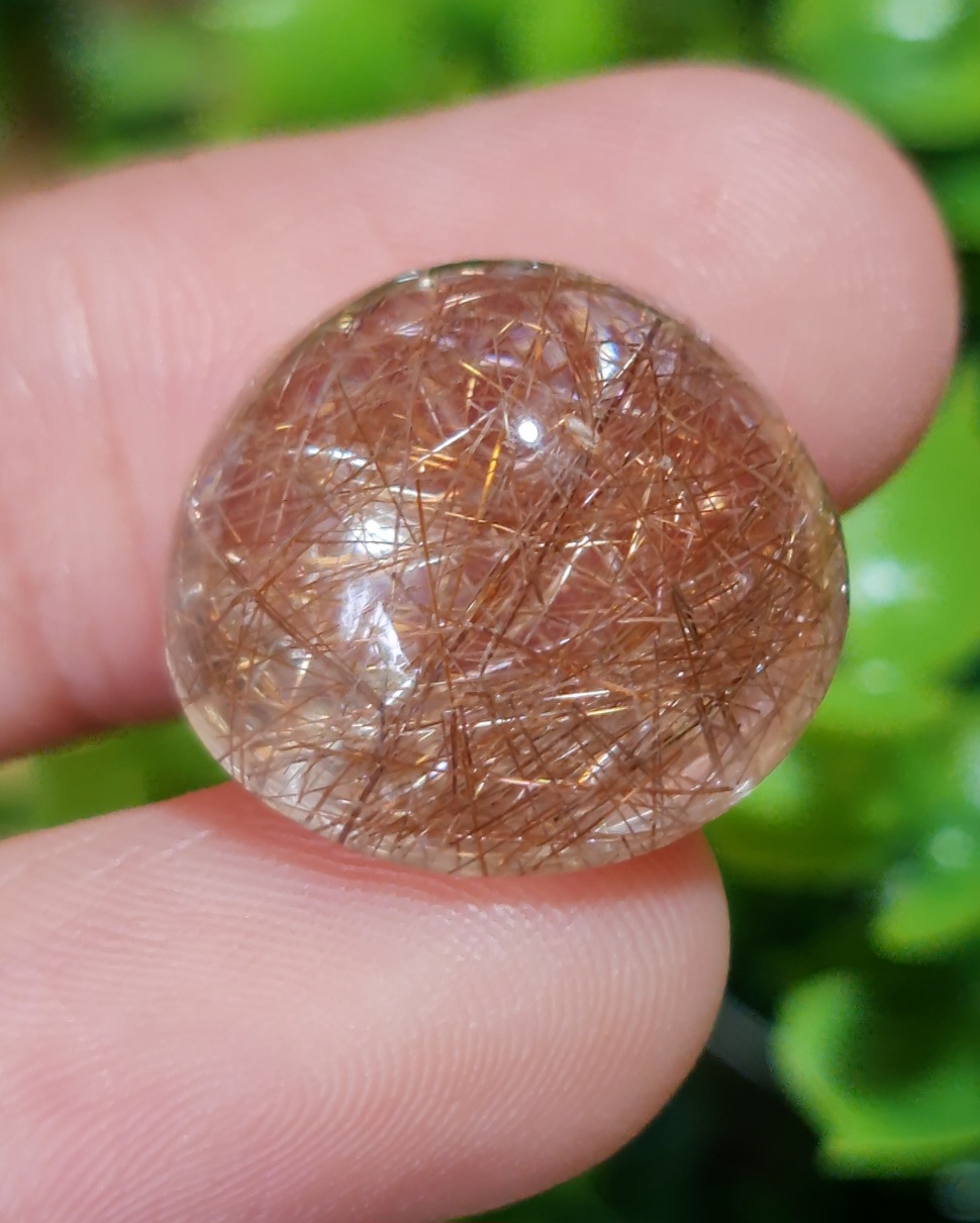 ไหมทอง ควอตซ์ Golden Rutilated Quartz 24.09 กะรัต Cts. พร้อมใบเซอร์ พลอยแท้ อัญมณีมงคลประจําวันเกิด เครื่องประดับพลอย