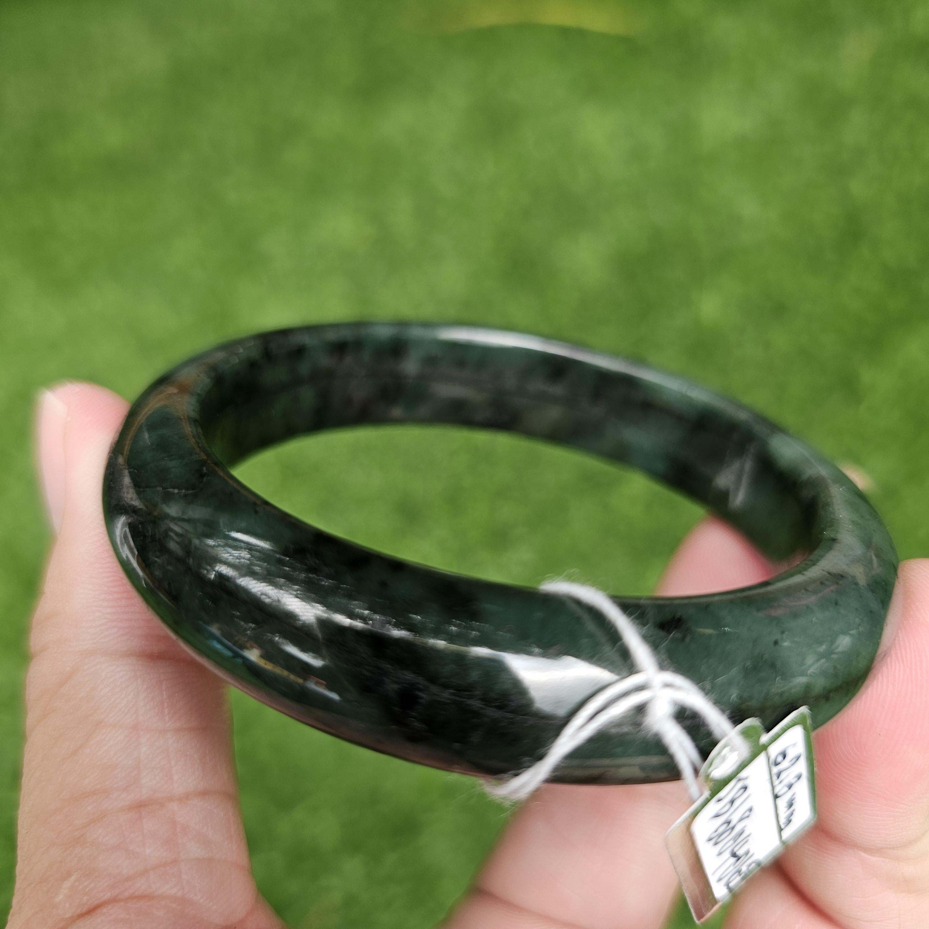 JB6804065 หยก พม่า แท้ Jade กำไลหยก 62.3 มม. (Jadeite bracelet) พม่า (Myanmar)