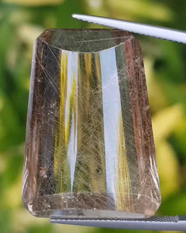 ไหมทอง ควอตซ์ Golden Rutilated Quartz 57.70 กะรัต Cts.พลอยแท้ อัญมณีมงคลประจําวันเกิด เครื่องประดับพลอย