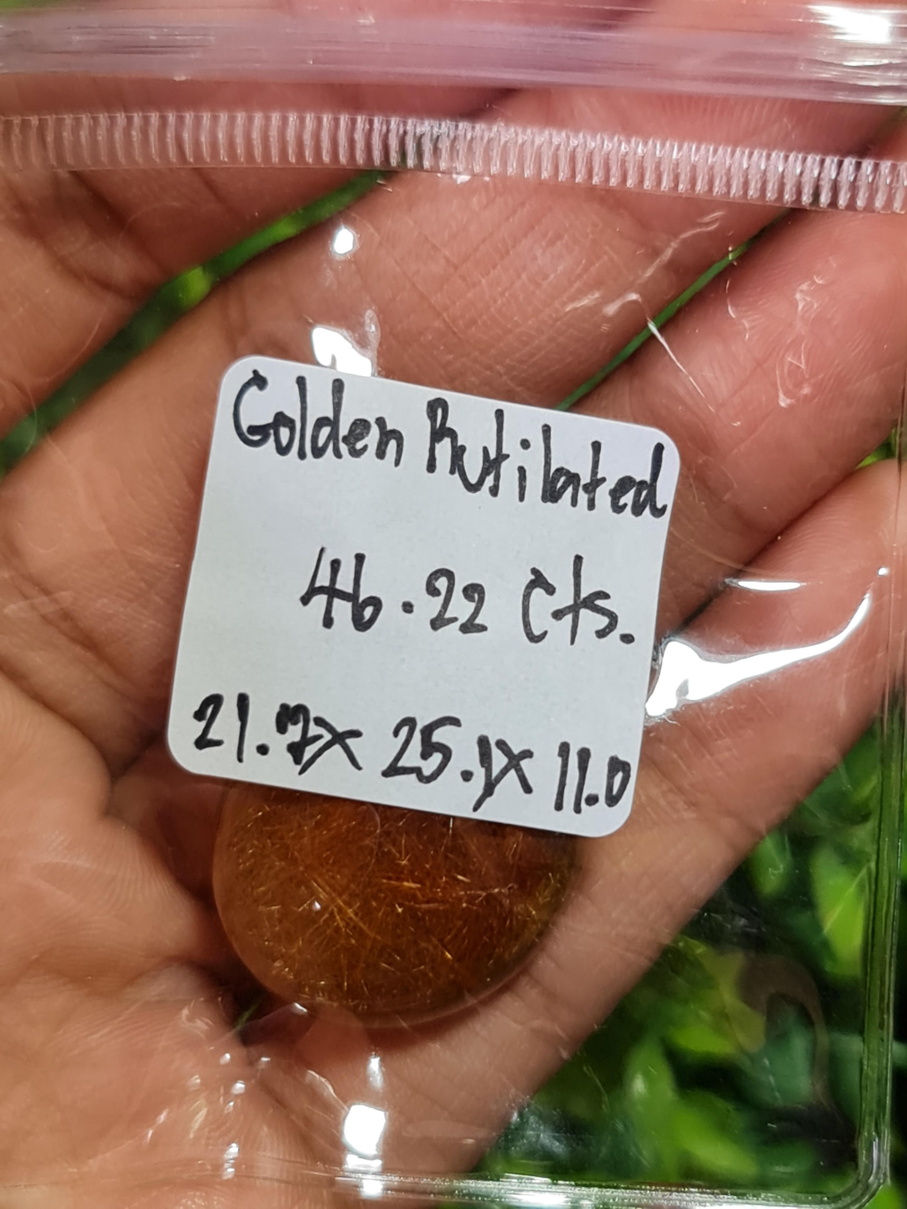 ไหมทอง ควอตซ์ Golden Rutilated Quartz 41.04 กะรัต Cts.พลอยแท้ อัญมณีมงคลประจําวันเกิด เครื่องประดับพลอย