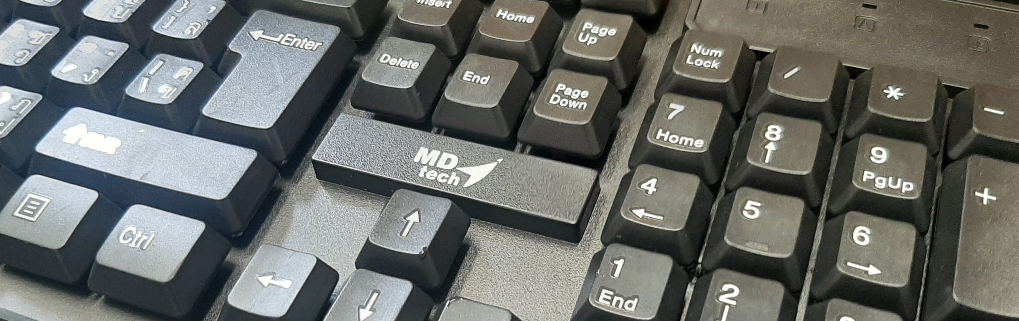 Keyboard USB MD-TECH (KB-670) Black มือสอง พร้อมเม้าส์คละรุ่น มีประกัน