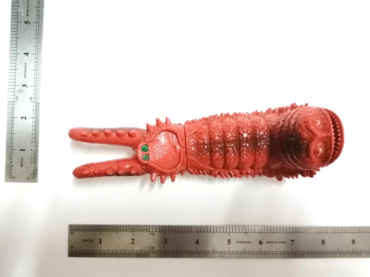 ซอฟ7นิ้ว สัตว์ประหลาด ทวินเทล จากอุลตร้าแมนแจ๊ค ขนาดประมาณ 8 นิ้ว สภาพดี งาน japan 1989 Soft Monster Twin Tail from Ultraman Jack