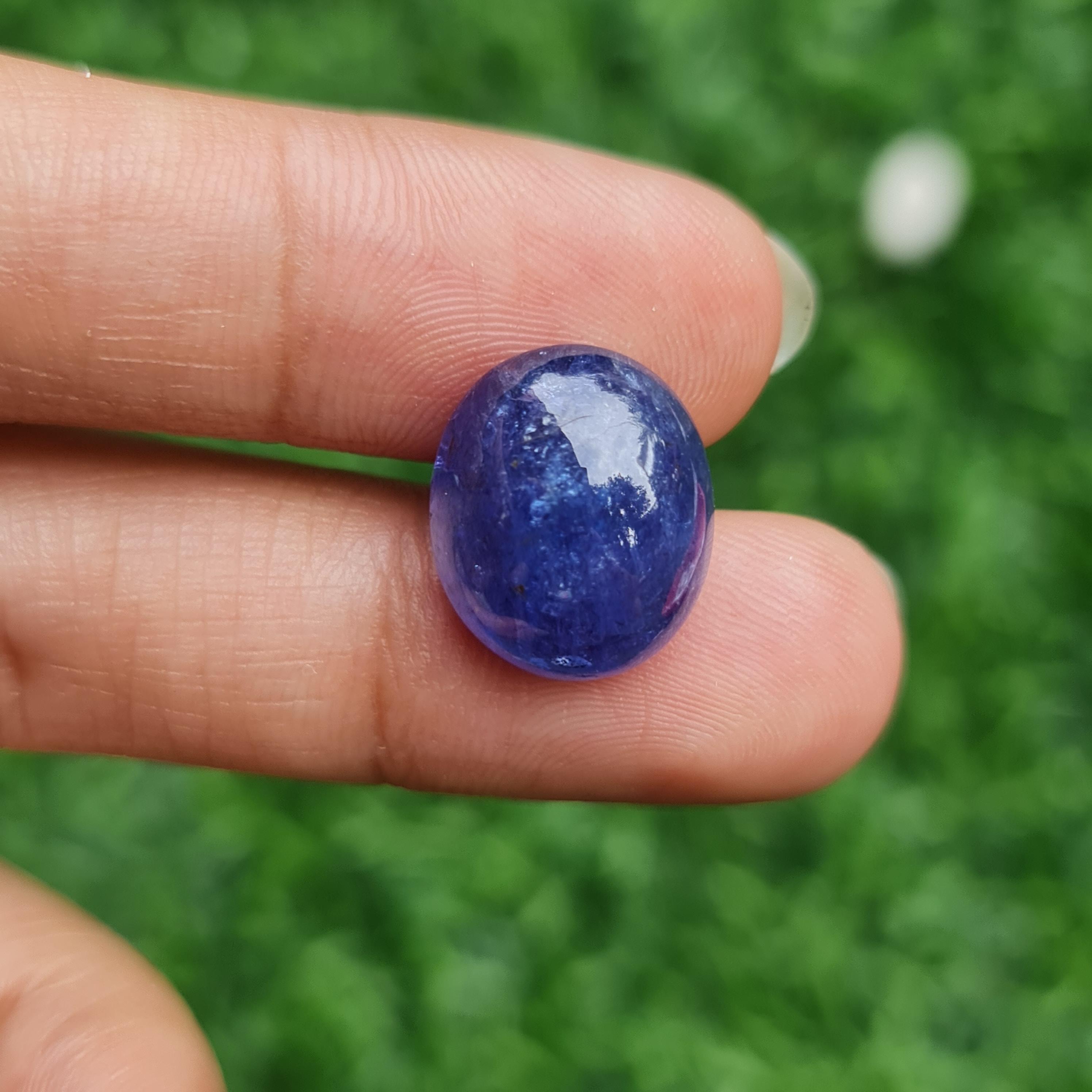 พลอย แทนซาไนท์ Tanzanite 14.95 กะรัต (Cts.) พลอยแท้ อัญมณีมงคลประจําวันเกิด เครื่องประดับพลอย