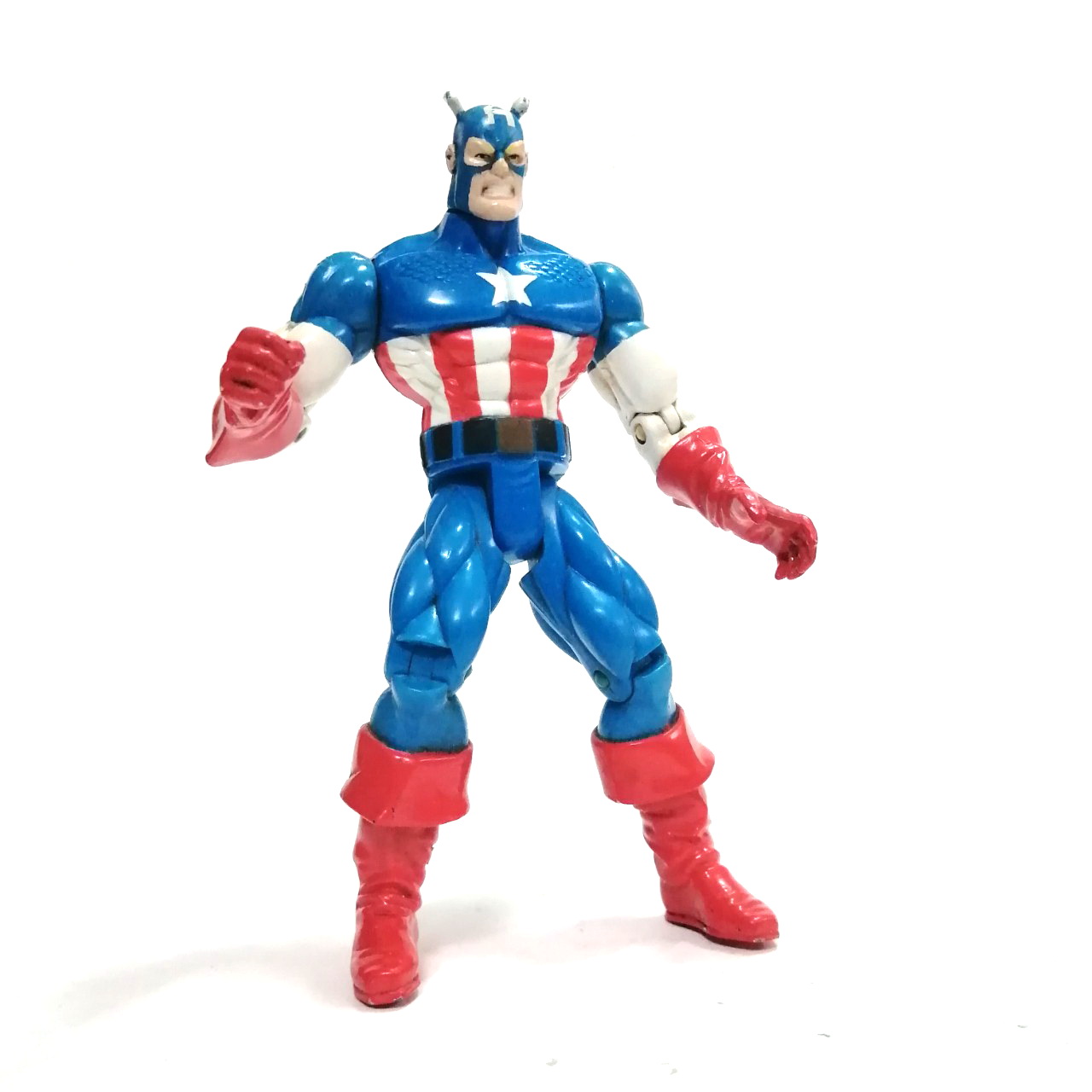 AFC กัปตันอเมริกา รุ่น คอมมิคเวอร์ชั่น อยู่ในชุด อิเลคโทรสปาร์ค ขาดโล่ห์ สภาพดีมีรอยบ้าง **ข้อต่อไม่หลวมแต่ไม่ฝืดมาก