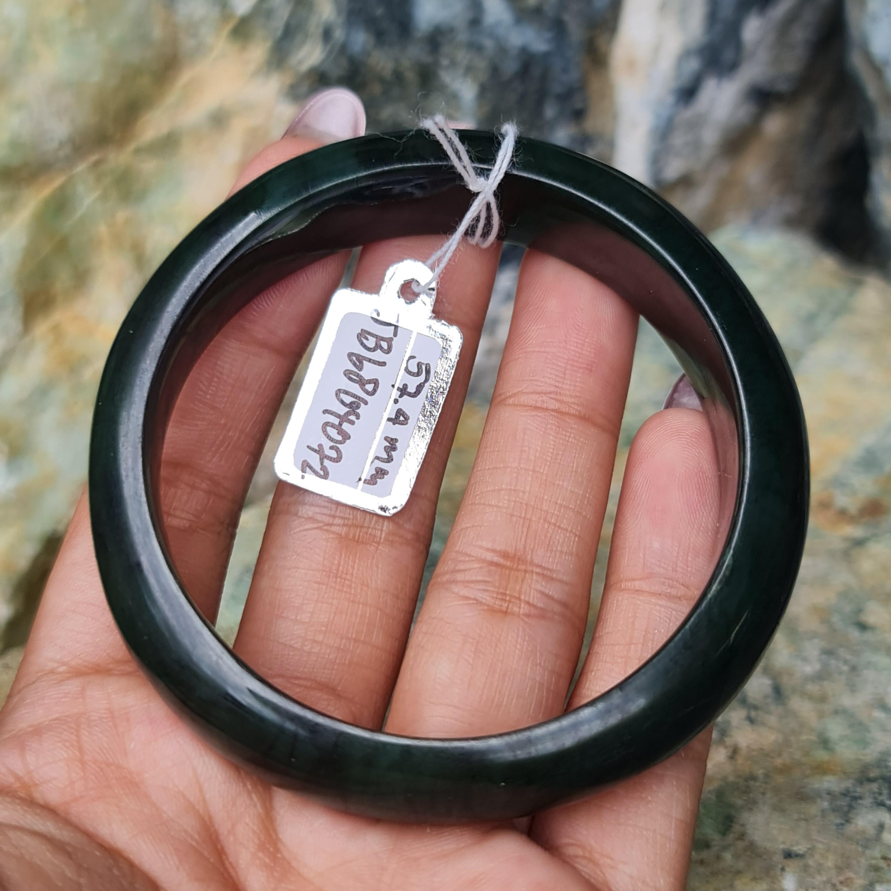 JB6804072 หยก พม่า แท้ Jade กำไลหยก 57.4 มม. (Jadeite bracelet) พม่า (Myanmar)