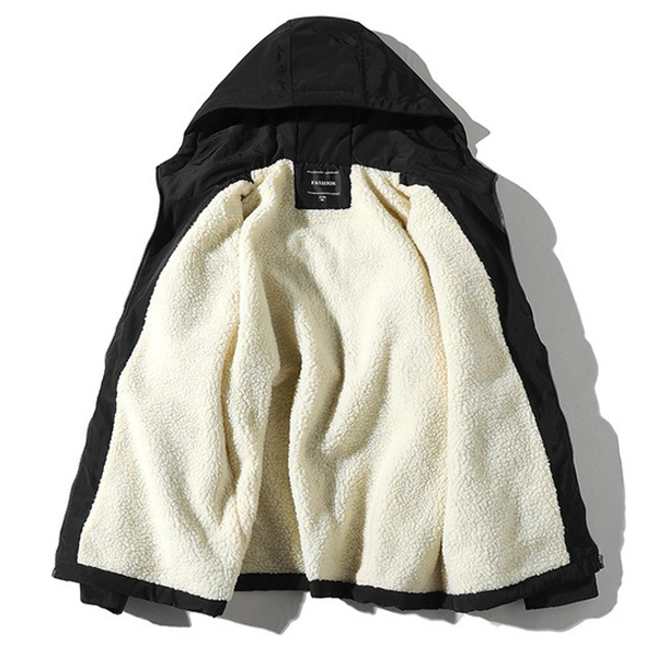 เสื้อแจ็กเก็ตกันหนาว แต่งกระเป๋าใหญ่ ซับผ้าขนนุ่ม (10260MM)