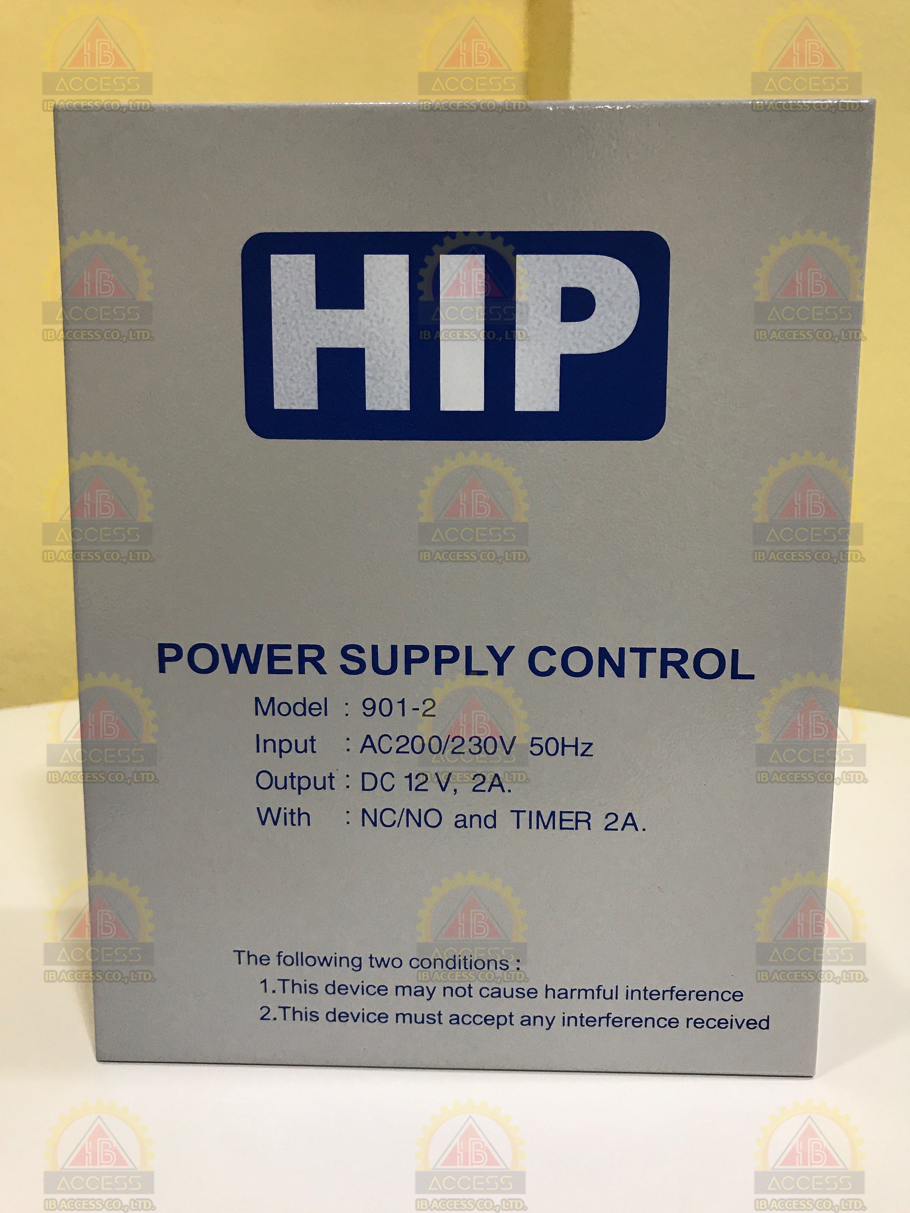 Power Supply 12Vdc 2A. ยี่ห้อ HIP รุ่น 901-2 พร้อม Battery 12V 7Ah. ยี่ห้อ HIP