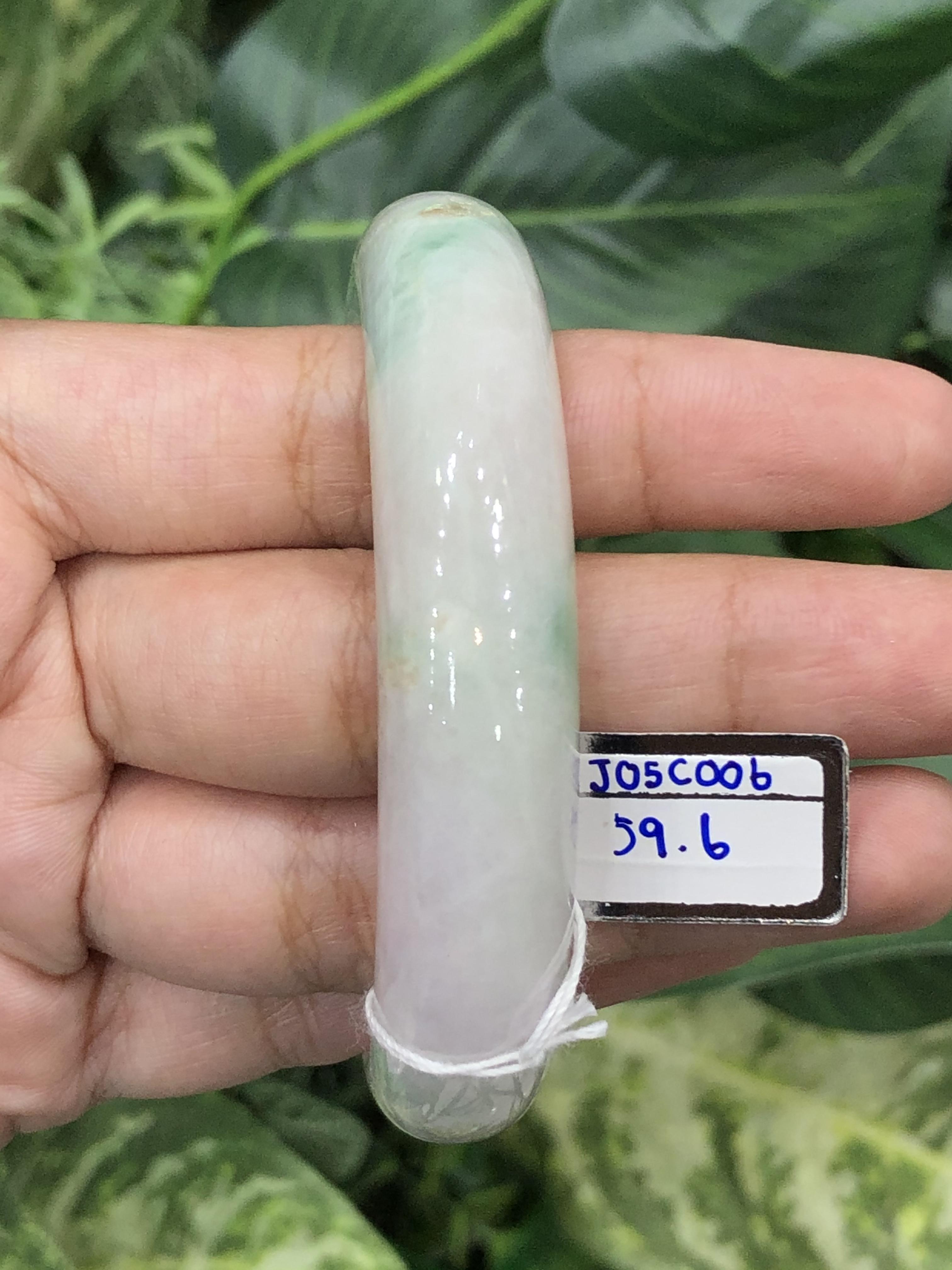 ๋J05C0006 หยก พม่า แท้ Jade กำไลหยก 59.6 มม. (Jade bracelet) พม่า (Myanmar)