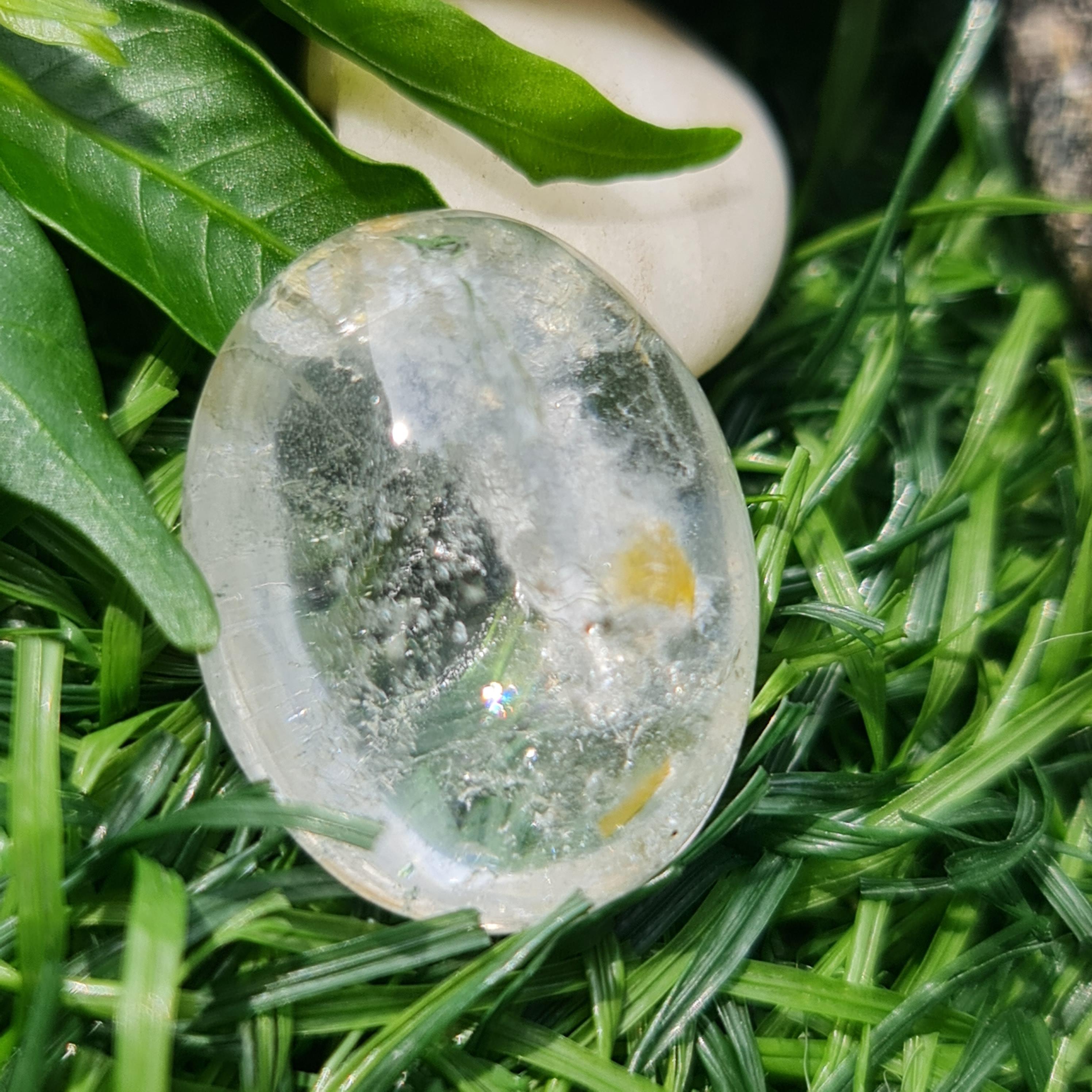 โป่งข่าม ควอตซ์ Rutilated Quartz 30.37 กะรัต Cts. พลอยแท้ อัญมณีมงคลประจําวันเกิด เครื่องประดับพลอย