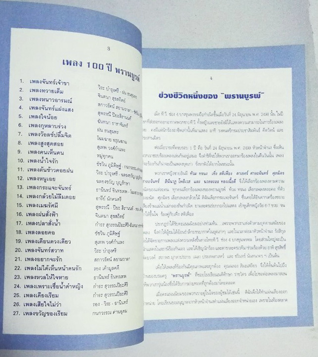 หนังสือ "100 ปี พรานบูรพ์ กับ ร่องเสียงทีวีช่อง4 บางขุนพรหม"โดยเหล่าสานุศิษย์รุ่นสุดท้ายของพรานบูรพ์ (จวงจันทร์ จันทร์คณา) และ นักร้องรับเชิญ วงดนตรี กระชับมิตร ในความควบคุมของ น.ท. ปรีชา เมตไตรย์ ออกแบบโดย เศวต กอบธรรม ท.วี.ช่อง9 อารีย์ นักดนตร