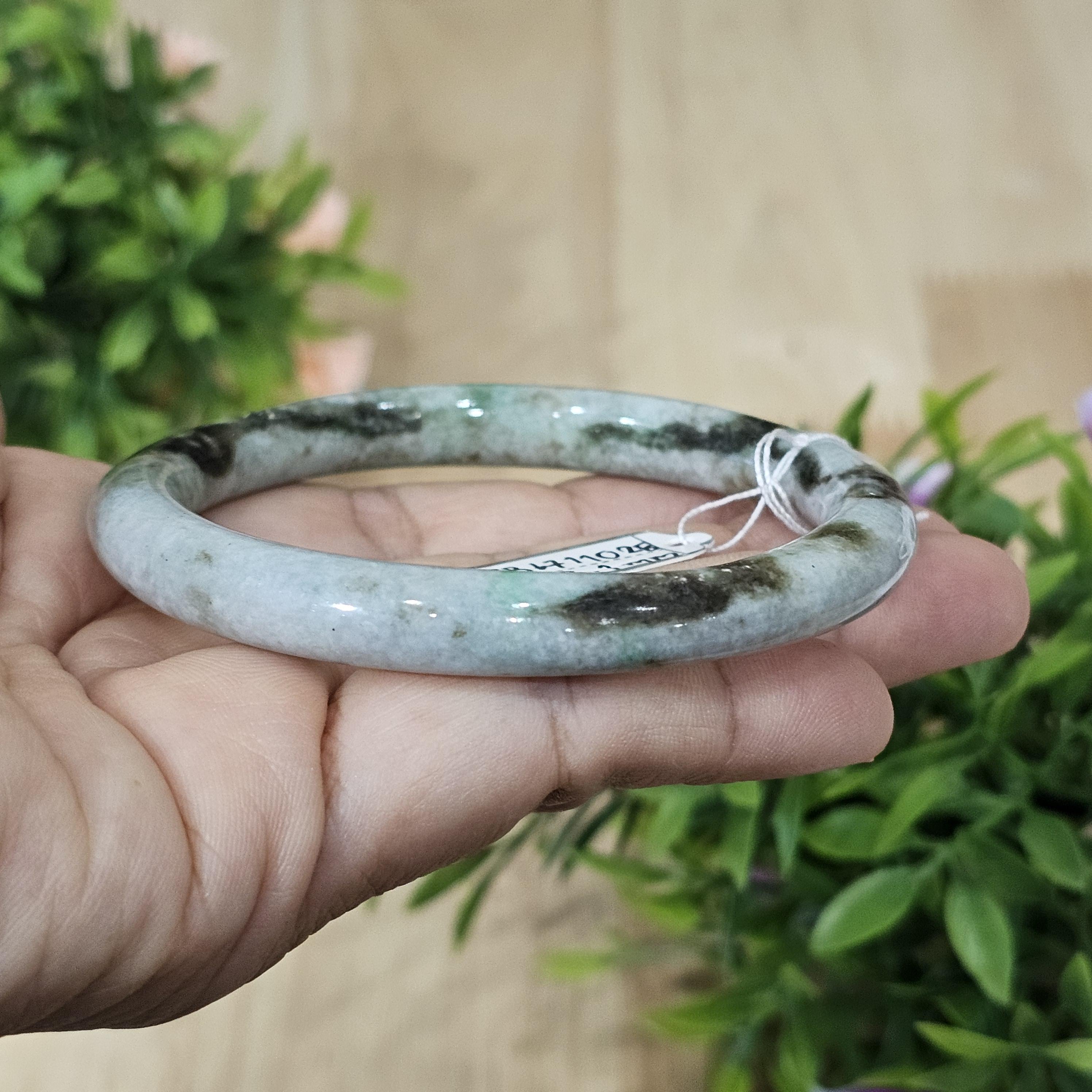 JB6711028 หยก พม่า แท้ Jade กำไลหยก 58.1 มม. (Jadeite bracelet) พม่า (Myanmar)