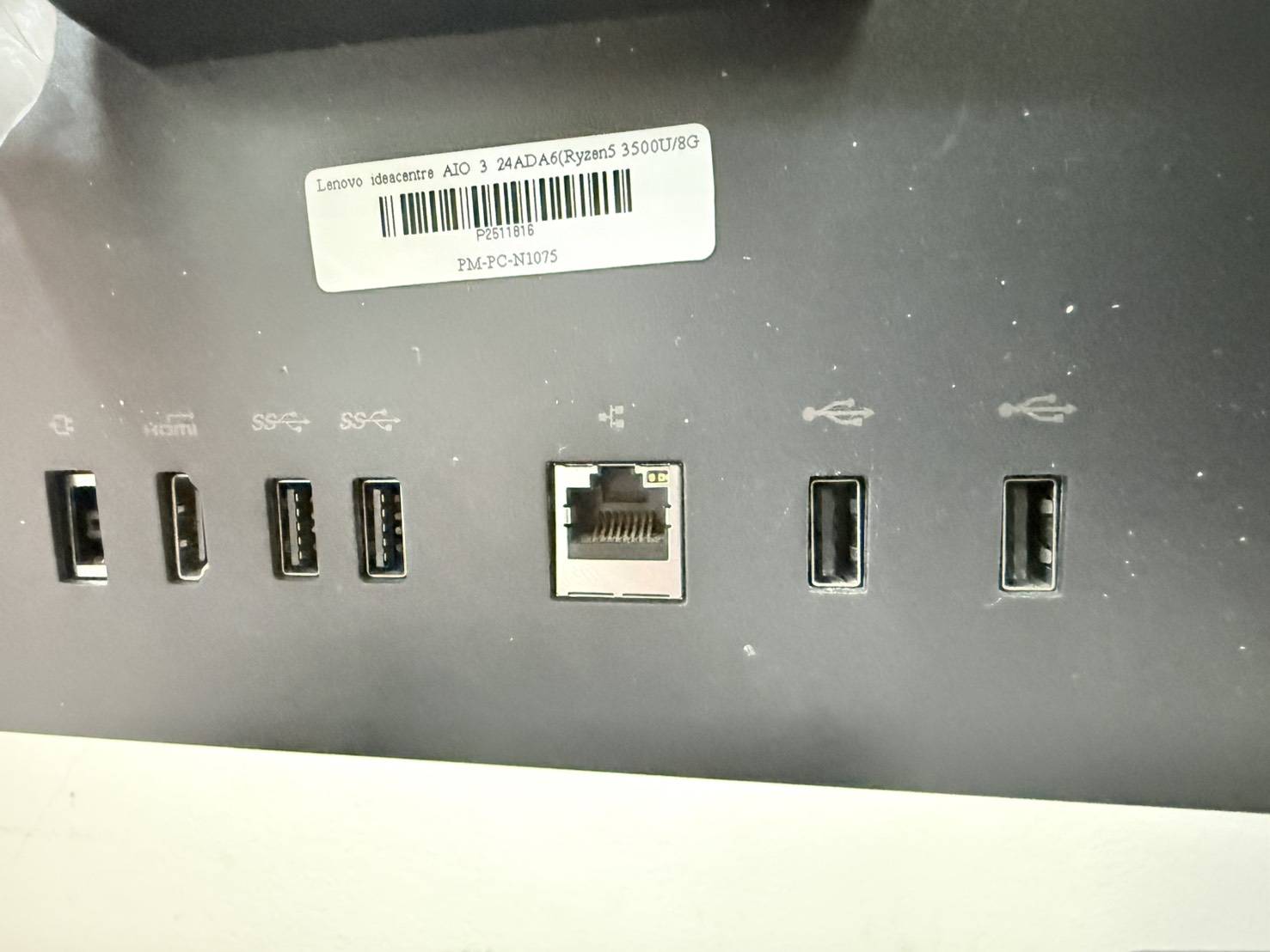 ALL-IN-ONE Lenovo ideacentre AIO 3 24ADA6(Ryzen5 3500U/8GB/M.2 256GB/1TB)+Adapter ไมค์ไม่ติด