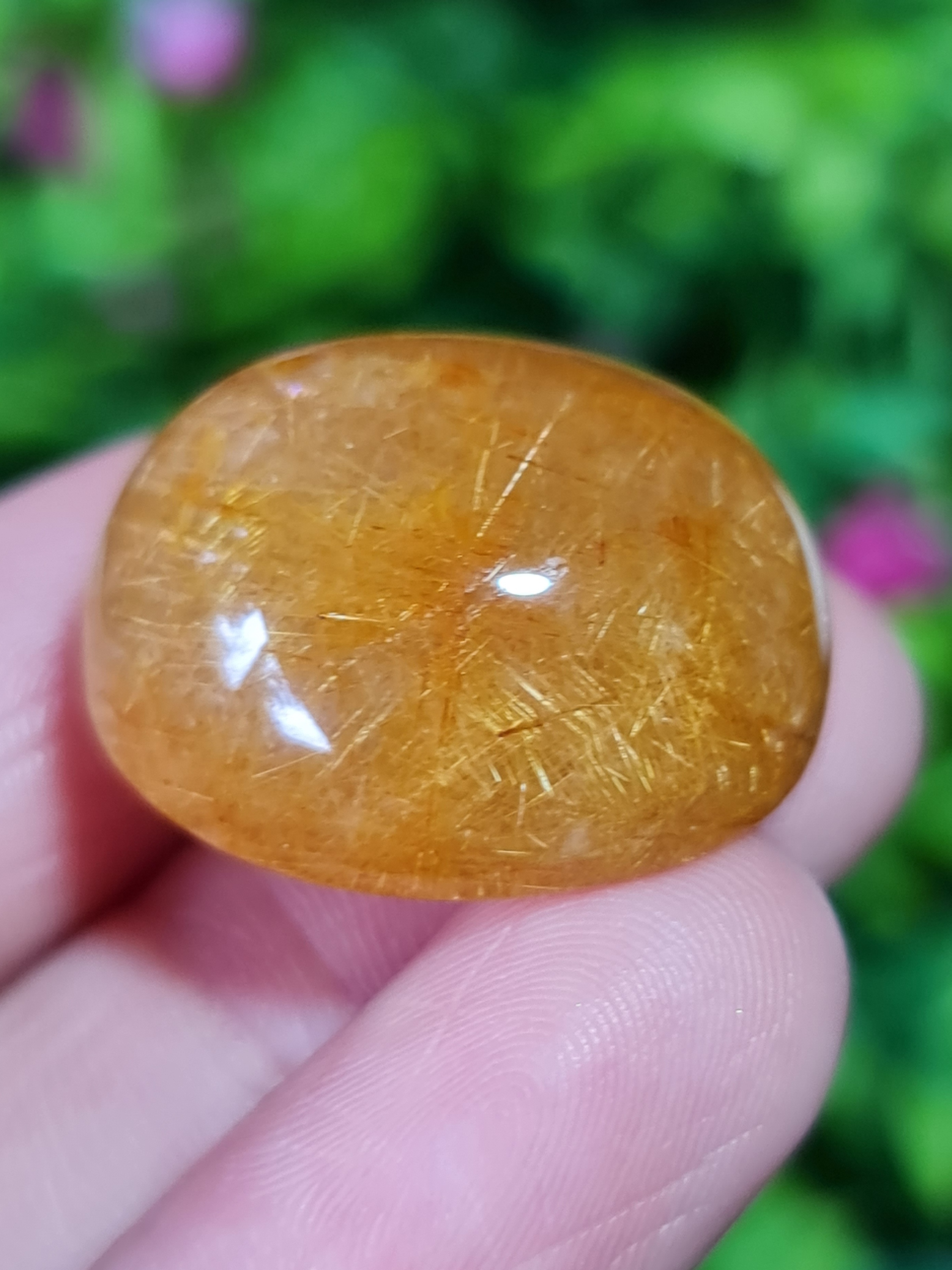 ไหมทอง ควอตซ์ Golden Rutilated Quartz 51.53 กะรัต Cts.พลอยแท้ อัญมณีมงคลประจําวันเกิด เครื่องประดับพลอย
